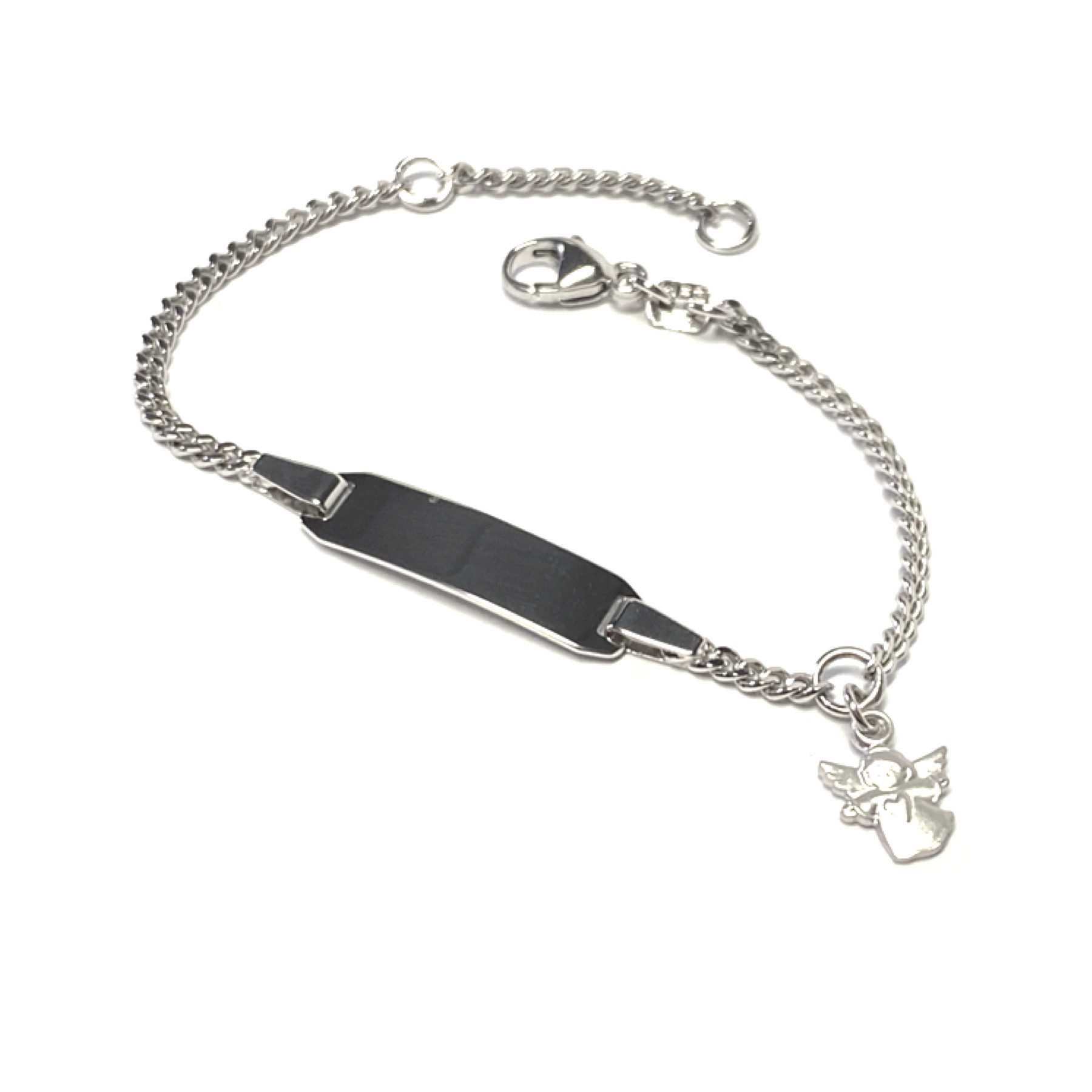 Edelschmiede925 Silberarmband Kinder Silber rhodiniert Schutzengel