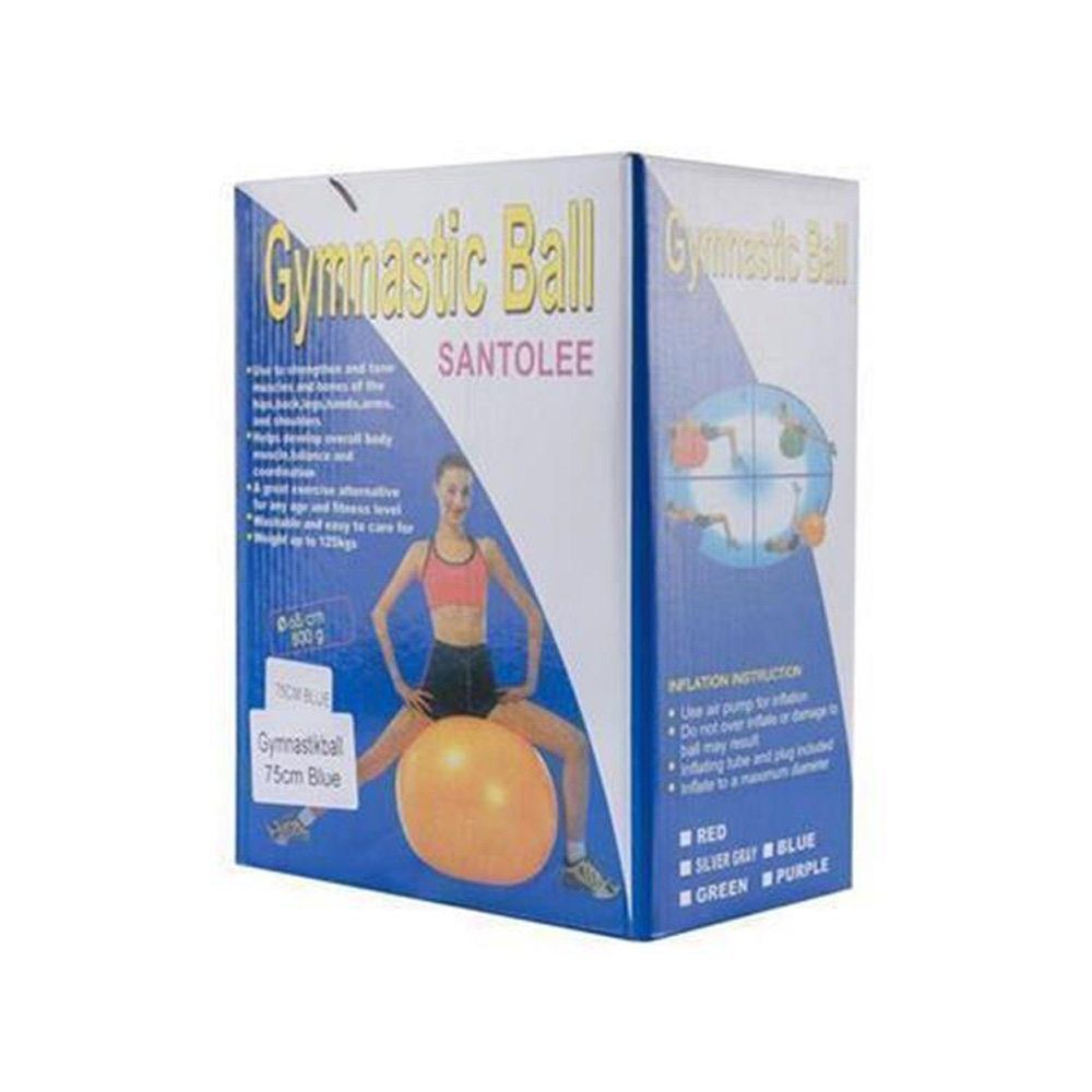 75 BLAU Gymnastikball, Pumpe Sitzball cm mit EmpireAthletics Ø Fitnessball Gummi-Material Gymnastik-Ball