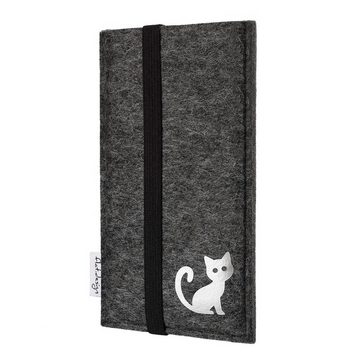 flat.design Handyhülle pflanzlicher Filz (vegan) für Xiaomi Redmi Note 11, Schutzhülle Filzhülle Filztasche Filz Hülle Tasche handmade in Germany
