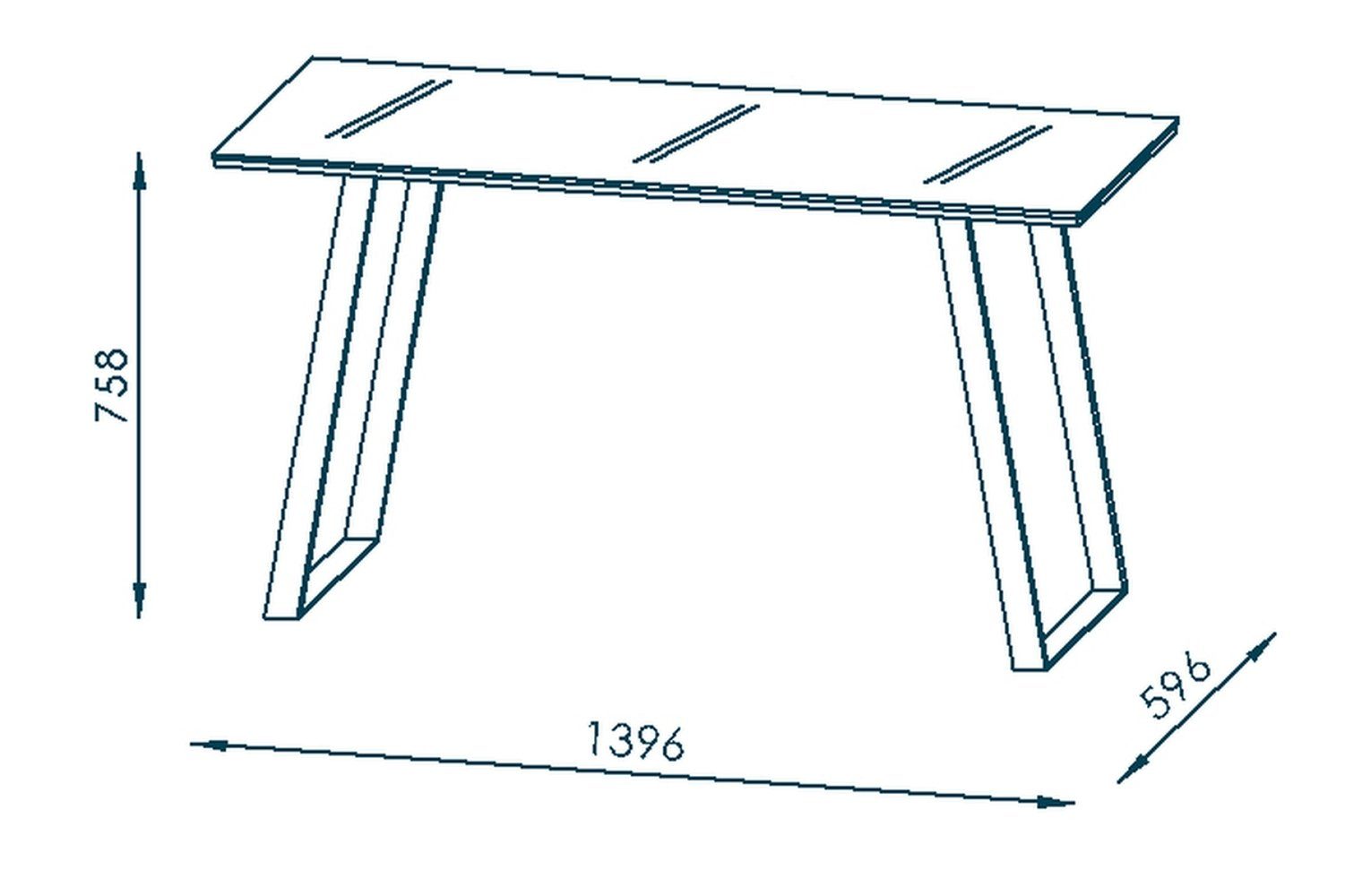 Maja Möbel Schreibtisch aus Metall/ Glas / ESG-Glas in Metall weiß - Weißglas (B/H/T: 140x76x51 cm)