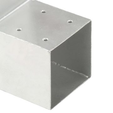vidaXL Gartentor Pfostenverbinder 4 Stk L-Form Verzinktes Metall 101 x 101 mm