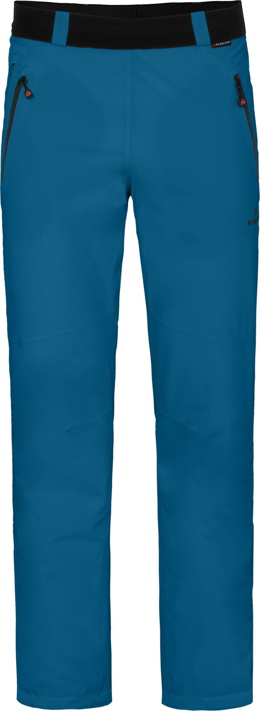 Bergson Regenhose FALUN THERMO Herren (Über) Regenhose, leicht wattiert, 20000 mm Wassersäule, Kurzgrößen, Saphir blau