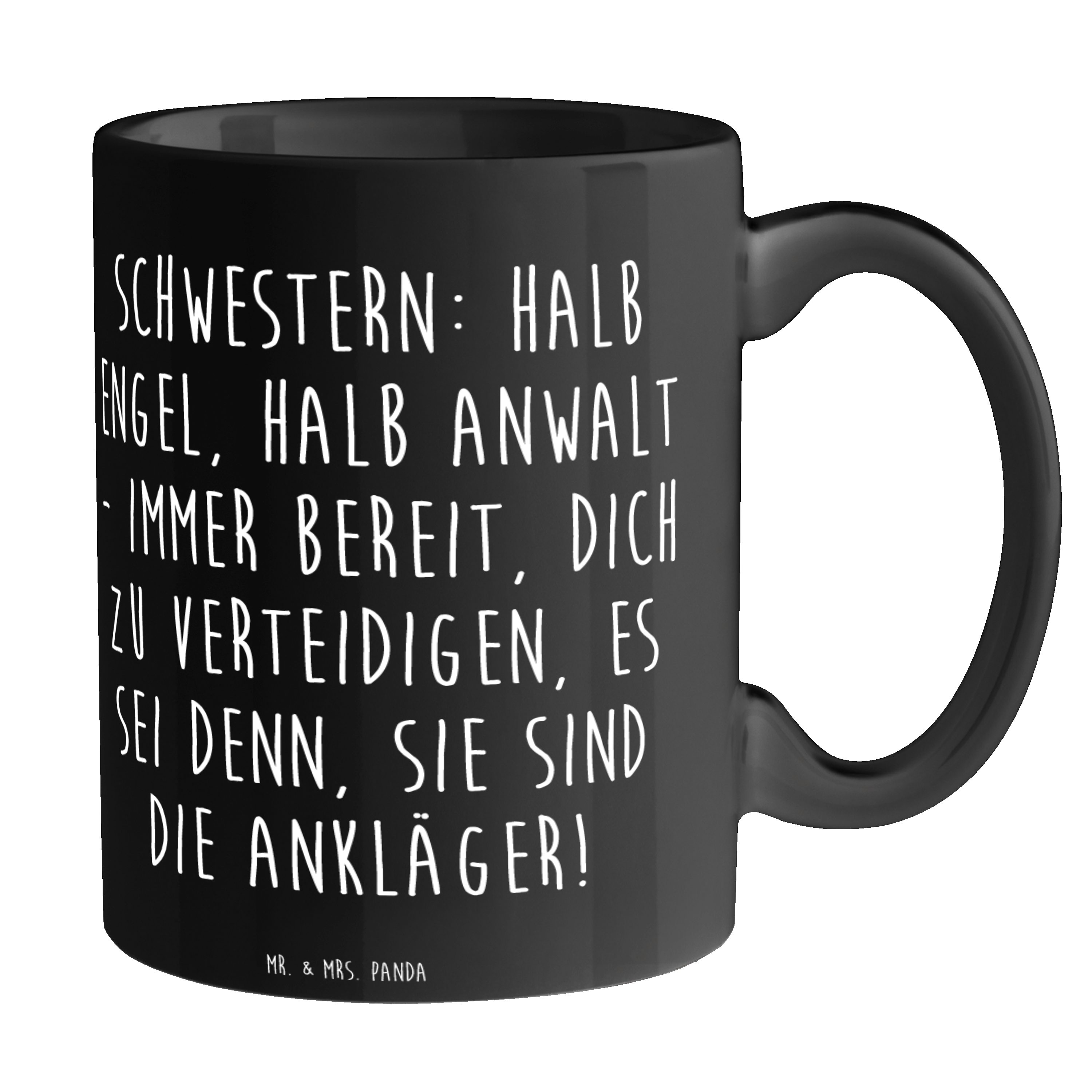 Mr. & Mrs. Panda Tasse Schwestern: Die Anwälte des Familienlebens - Sprüche und Geschenke -, Keramik, Herzberührende Designs