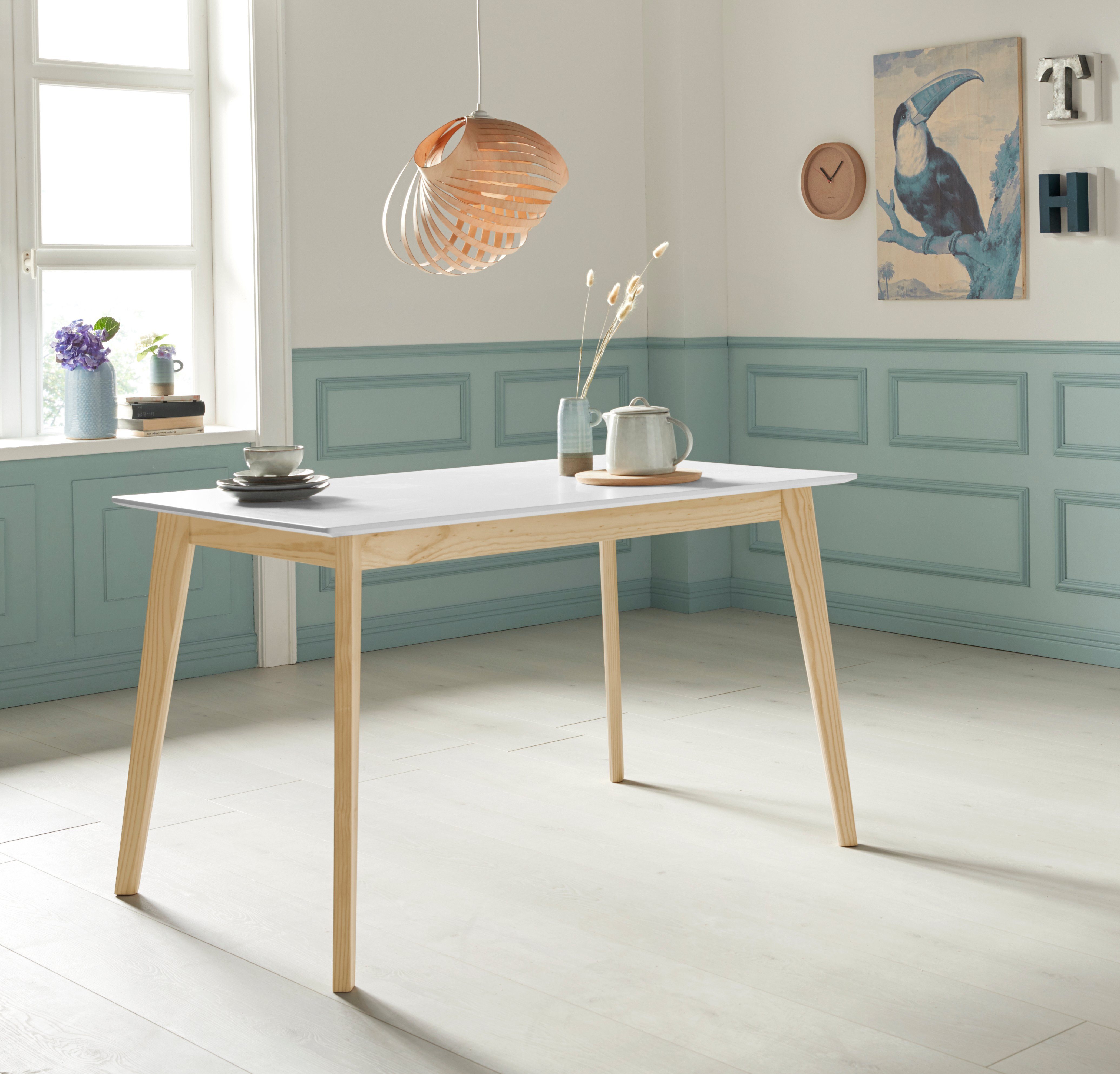 Homexperts Esstisch Kaitlin Breite 120 Cm Mit Gestell Aus Massivholz Online Kaufen Otto