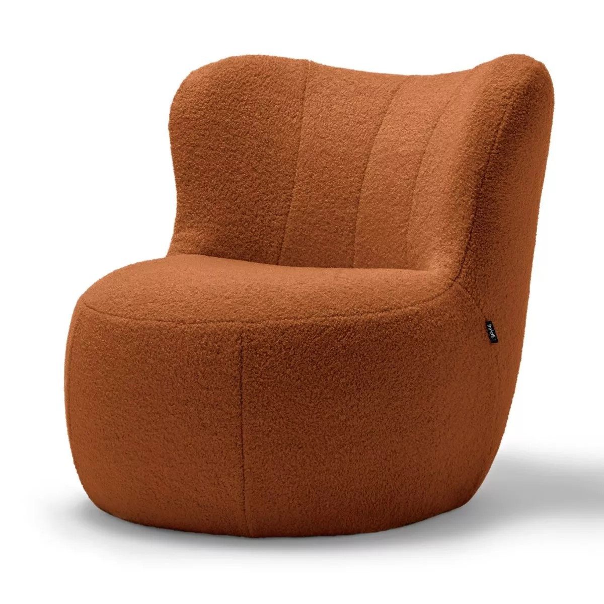 freistil ROLF BENZ Cocktailsessel freistil 173, Teddy Edition, in orangebraun, braunbeige, cremeweiß und steingrau