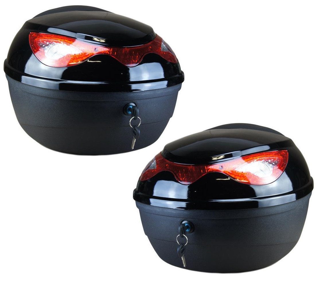 Motorradhelm 2er Set Motorradkoffer, 22L Top Case für Roller - Motorrad, Helmkoffe
