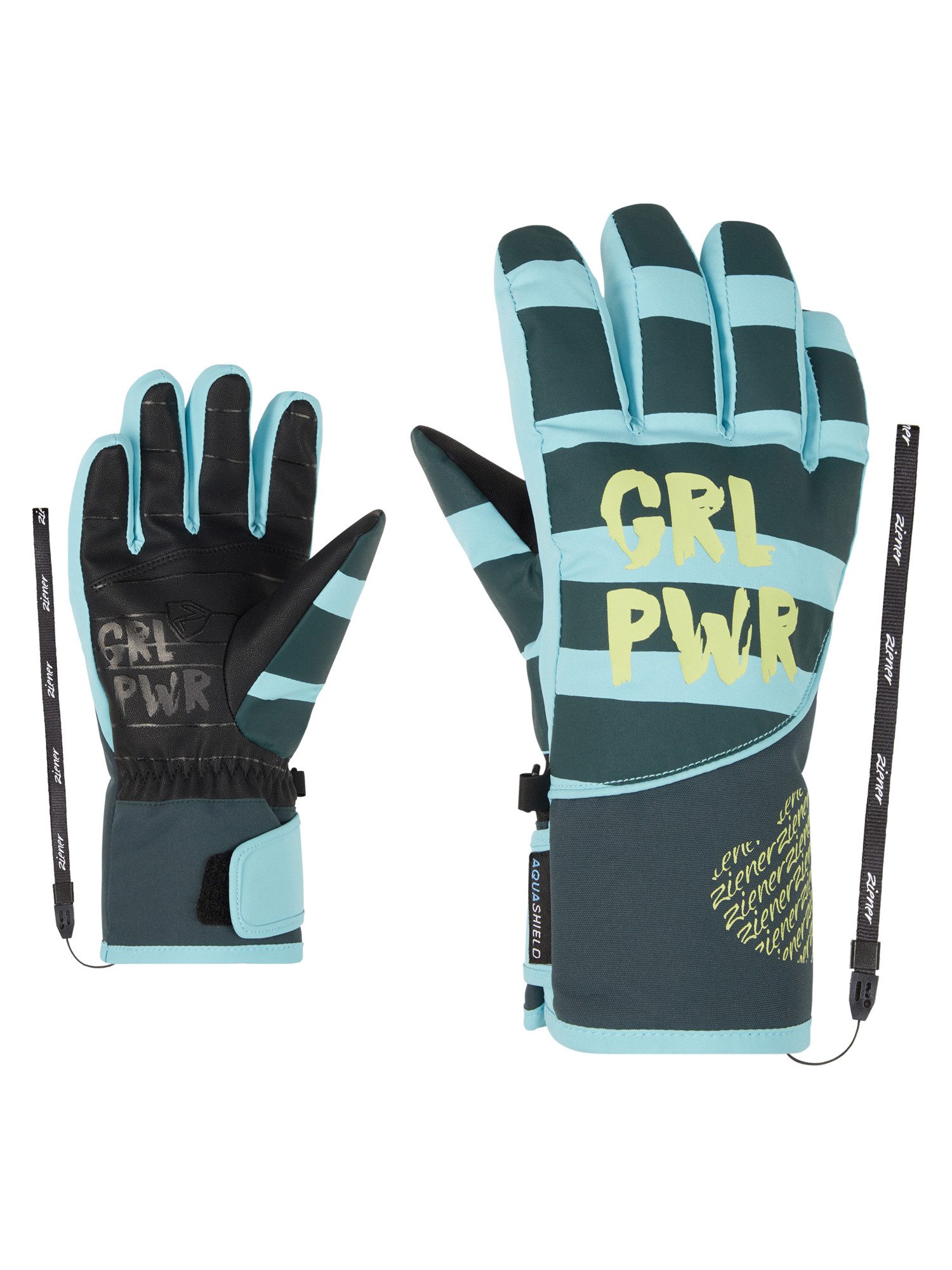 Ziener Skihandschuhe LIWA AS(R) PR GIRLS glove junior DARK JUNGLE