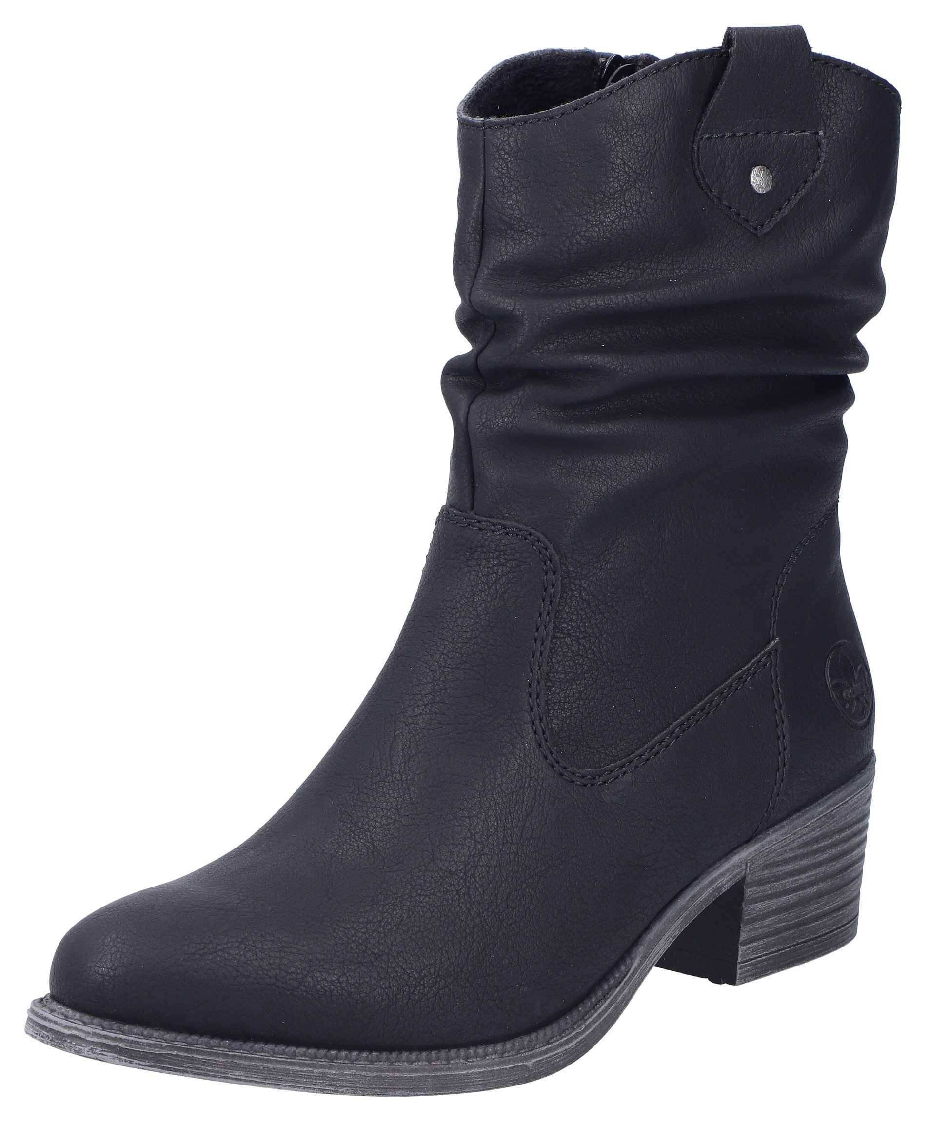 Rieker Westernstiefelette, Cowboyboots, slouchy Schaft, Blockabsatz, günstig online kaufen