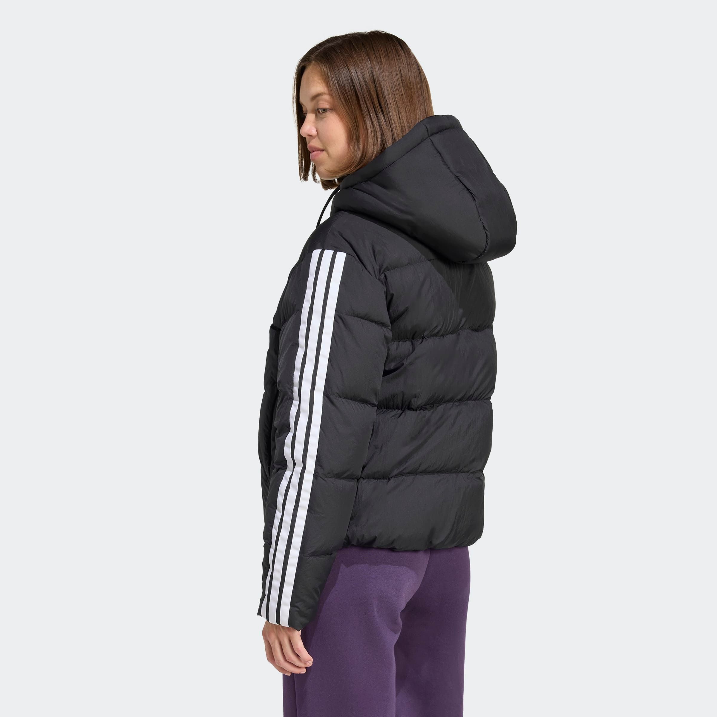 adidas Sportswear Winterjacke ESSENTIALS CLIMAWARM 3-STREIFEN PUFFER MIT KAPUZE