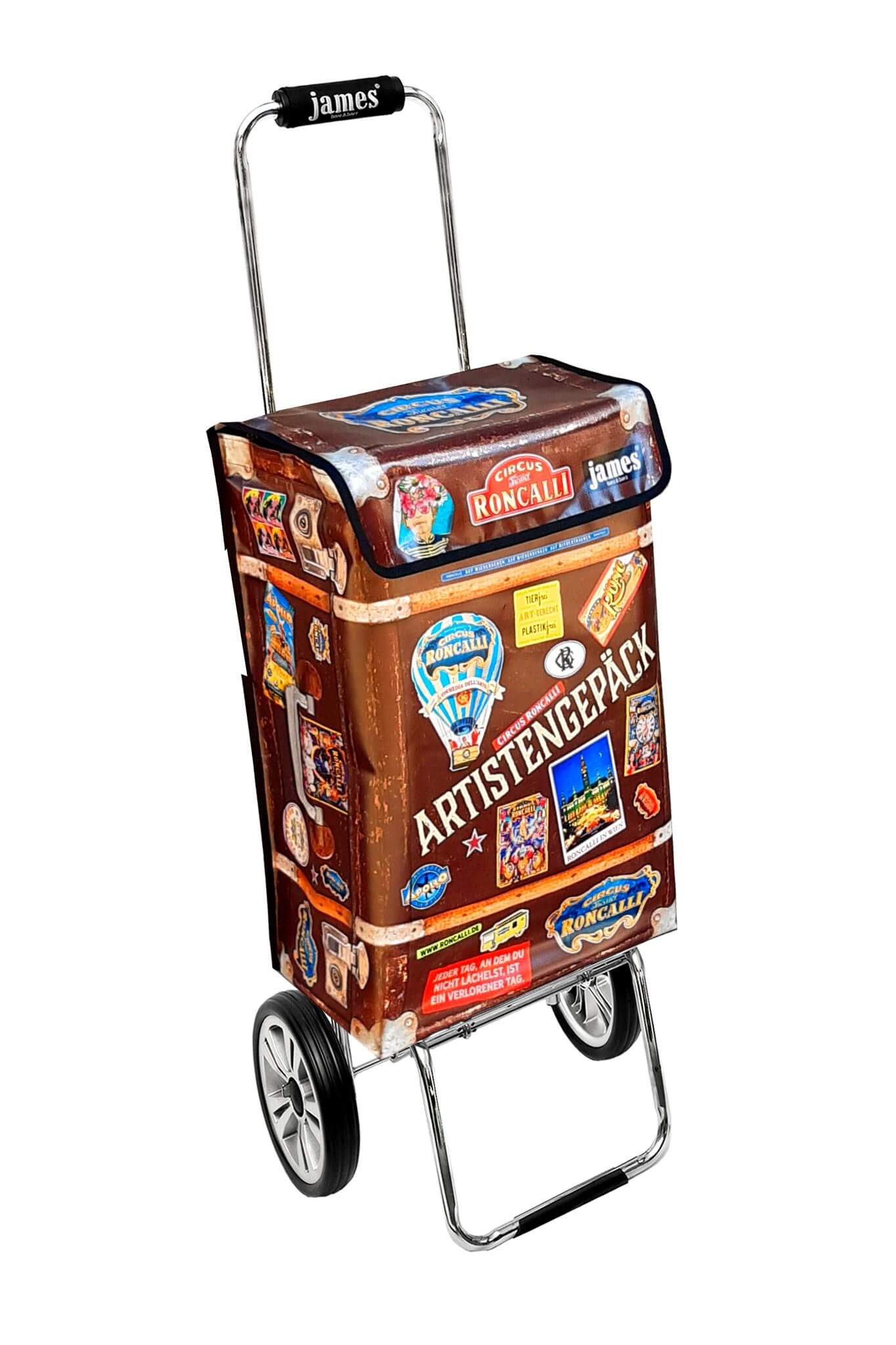 james Einkaufstrolley RONCALLI-ARTIST - stabiler Einkaufswagen mit individuellem Design, Handmade in Austria - Einkaufsbegleiter mit viel Stauraum - trägt 40kg