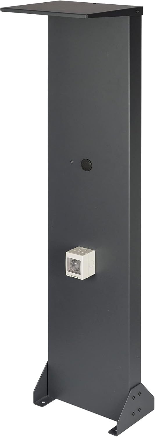 KREAINVENT Elektroauto-Ladestation-Halterung Kreainvent Wallbox Standfuß Aluminium mit Dach & Steckdose Universell