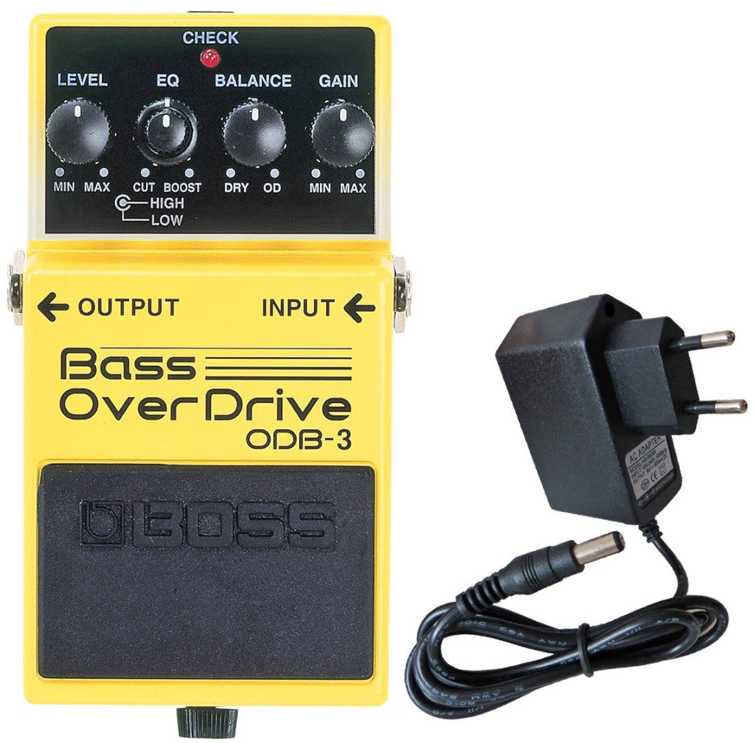 E-Gitarre Boss ODB-3 Bass Overdrive Pedal mit Netzteil