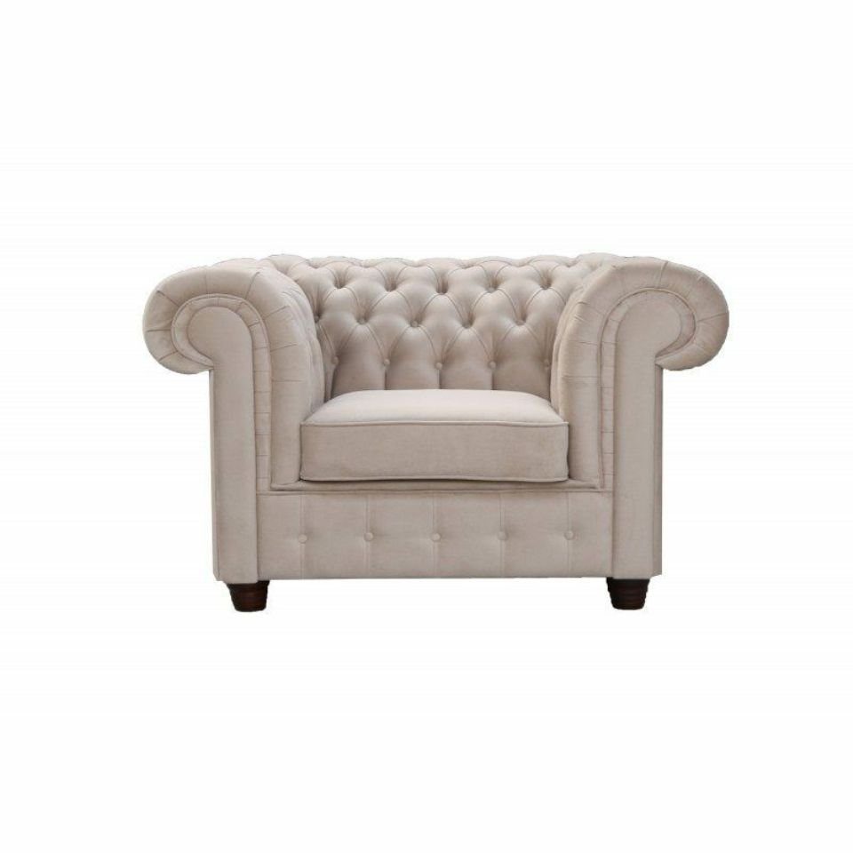 Made Sofagarnitur Weiße Design Chesterfield Couch in Neu, 3+2+1 JVmoebel Polstermöbel Beige Europe Sofa