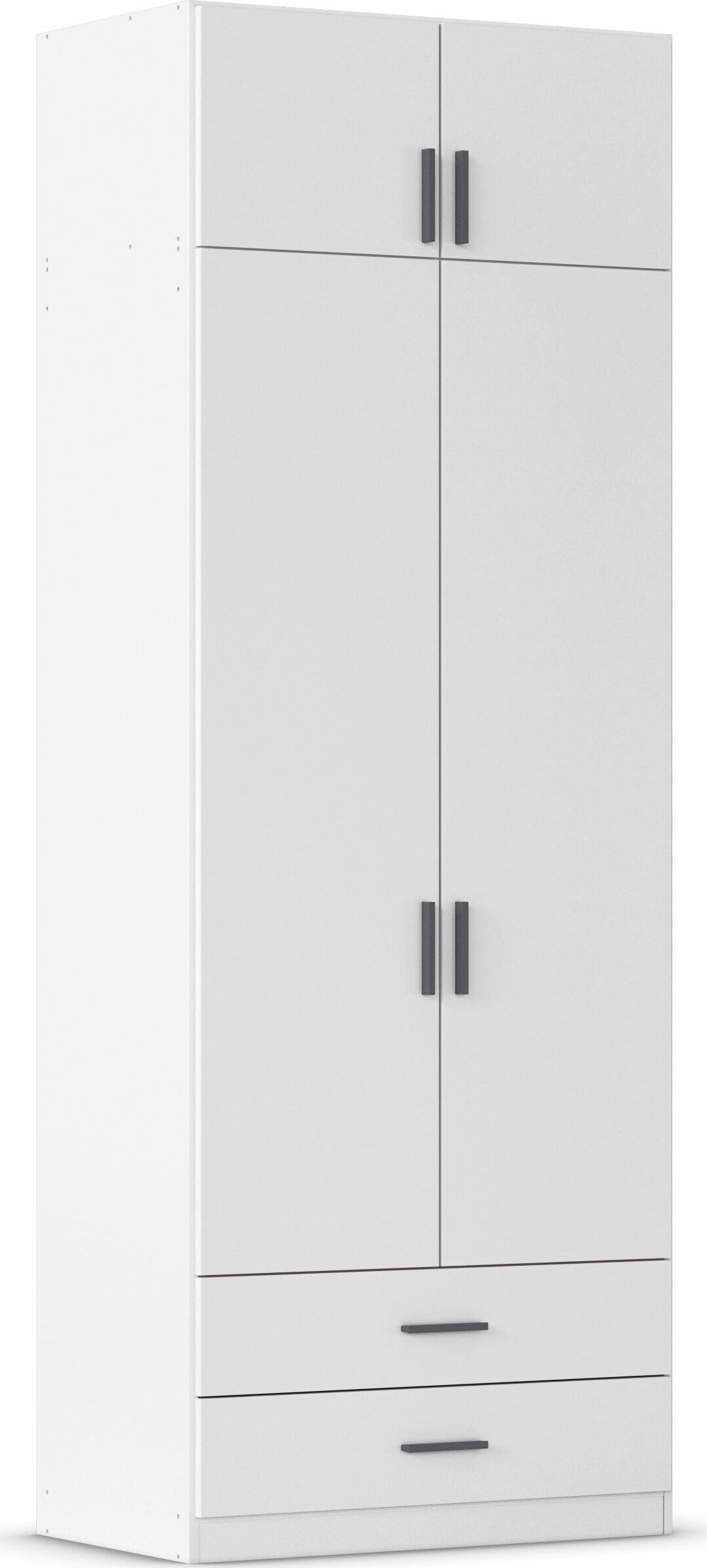 rauch Kleiderschrank Schrank Garderobe Wäscheschrank GAMMA in 4 Breiten 91-226 cm (3 verschiedene Ausstattungen BASIC/CLASSIC/PREMIUM (inkl. SOFT-CLOSE) mit Schubladen und Schrankaufsatz, schlichtes Design MADE IN GERMANY