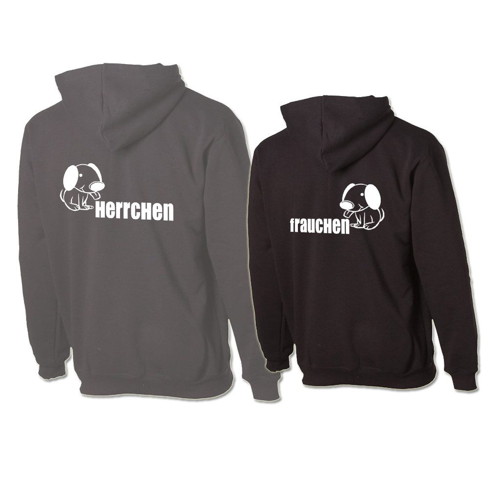 G-graphics Hoodie Herrchen & Frauchen (Partner- / Paar-Set, Einzelteile zum selbst zusammenstellen) Aufdruck auf der Vorder- oder Rückseiteseite wählbar