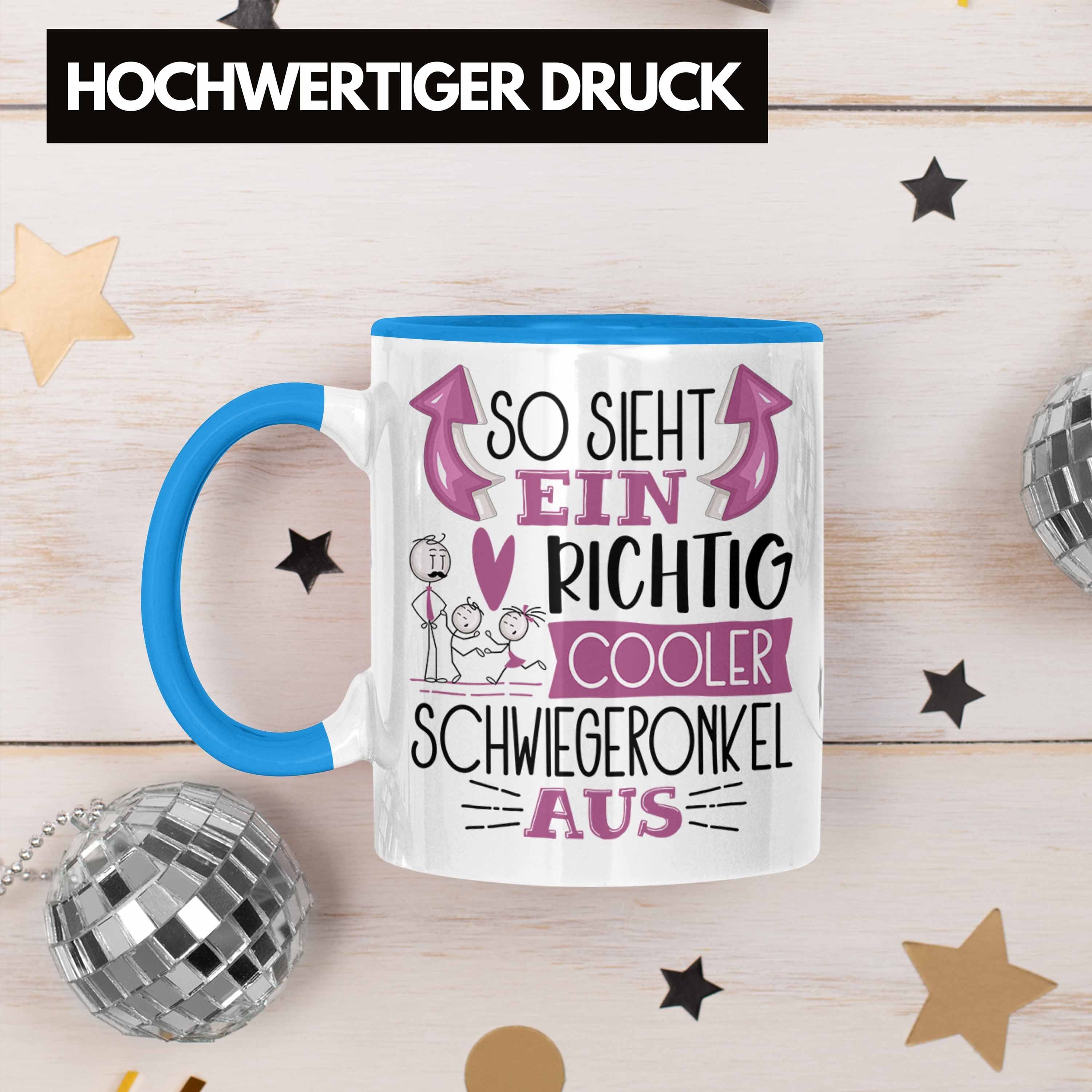 Cooler Schwiegeronkel Richtig Ein Tasse Lustige Aus Trendation So Blau Sieht Tasse Geschenk