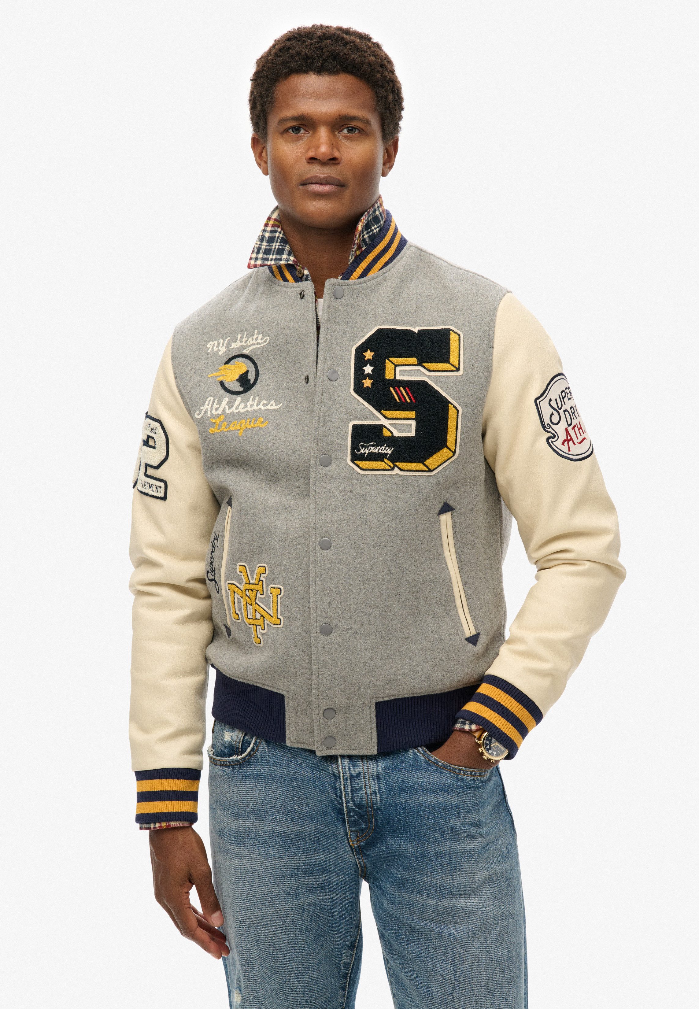 Superdry Parka COLLEGE PATCHED BOMBER JACKET günstig online kaufen