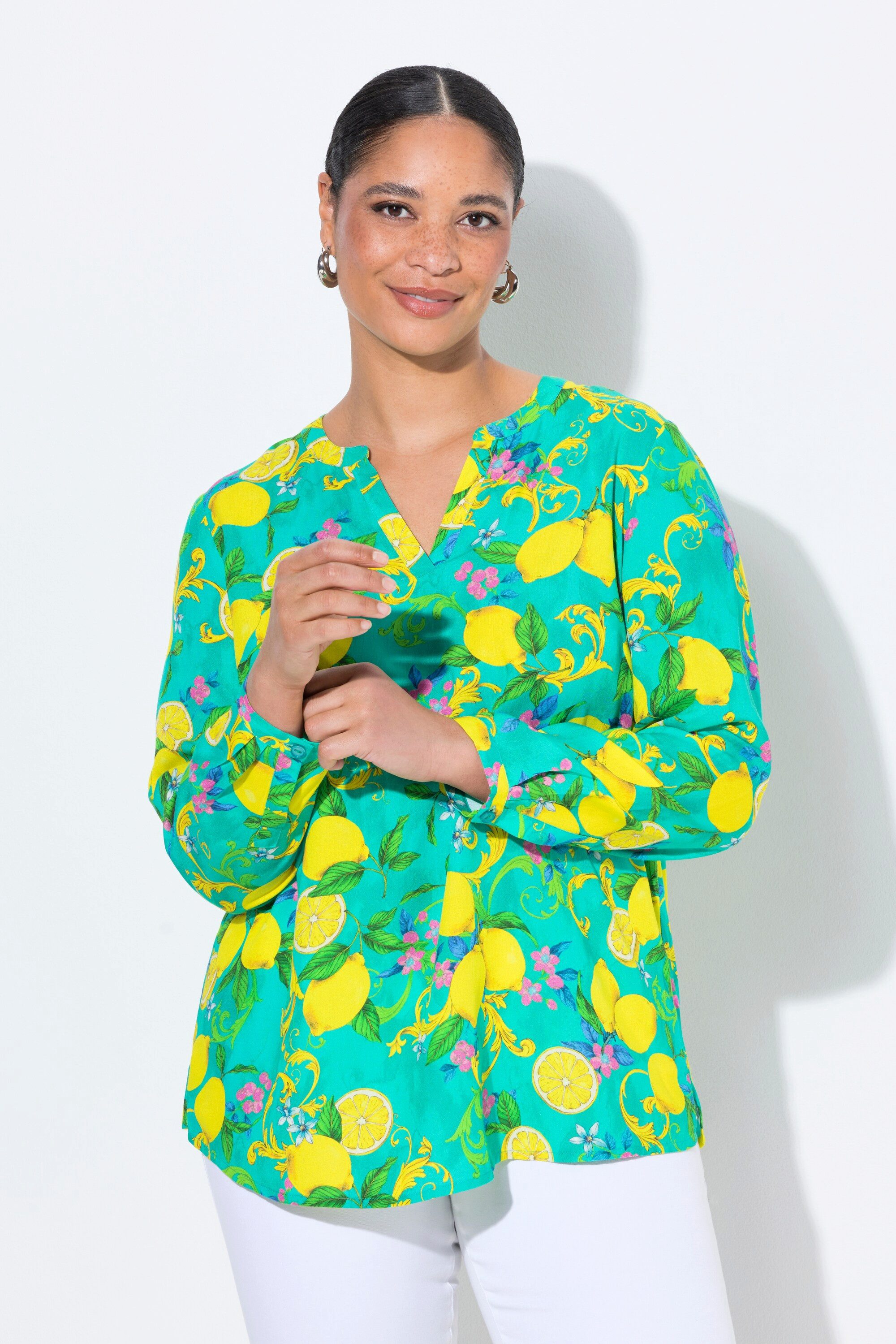 MIAMODA Longbluse Bluse Regular Fit Zitronen