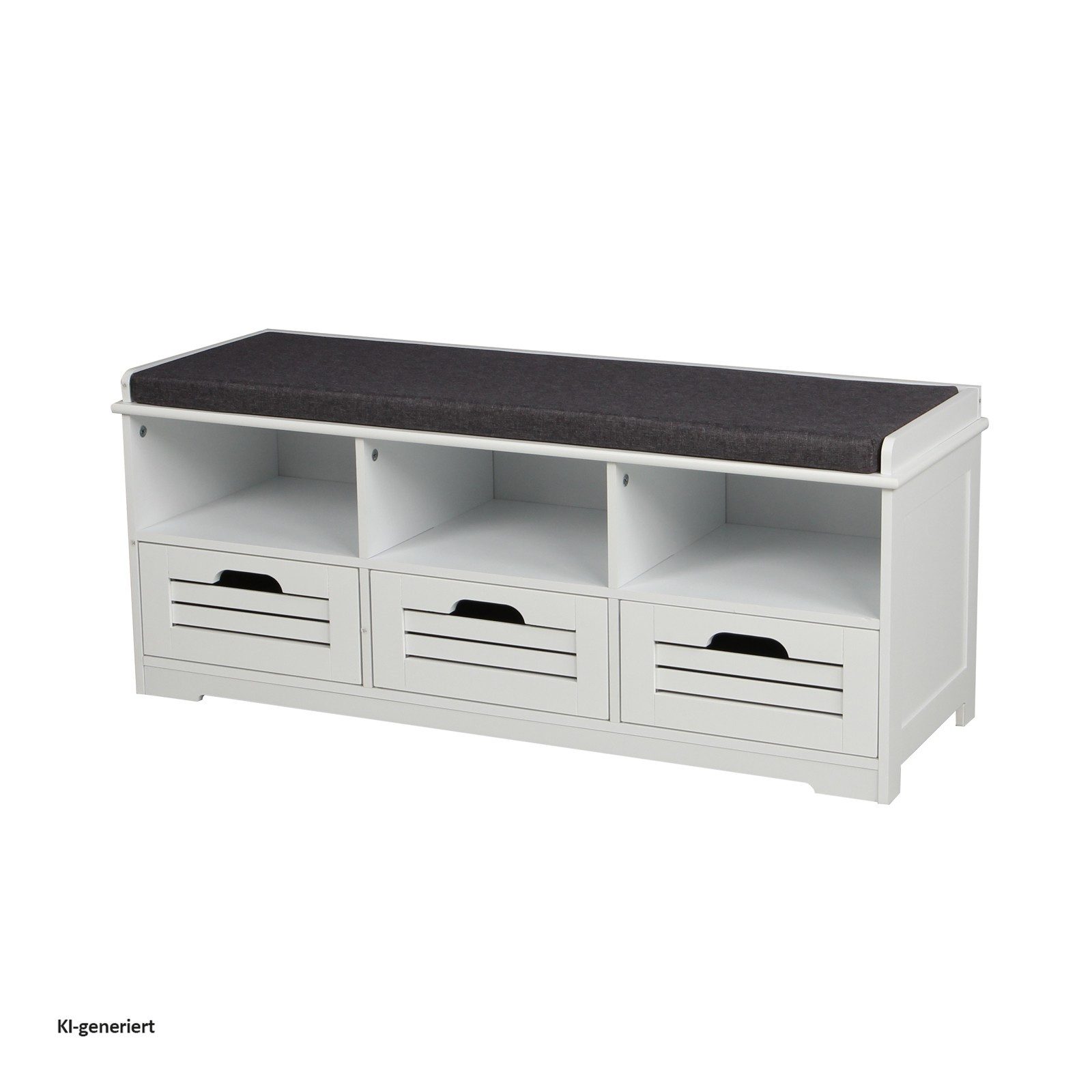 HTI-Line Schuhschrank Schuhbank mit 3 Schubladen Kara (Stück, 1-St., 1 Schuhbank inkl. Sitzkissen) Schuhregal Schuhschrank Sitzbank
