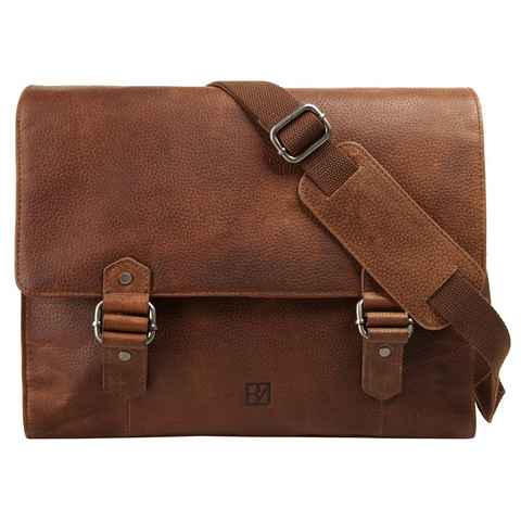 BODENSCHATZ Messenger Bag, echt Leder