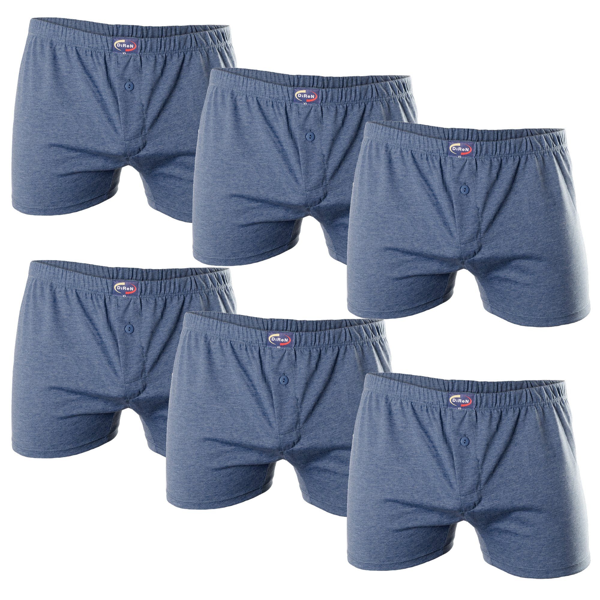Bongual Boxershorts Retroshorts mit dekorativen Knöpfe (6-er Pack) meliert günstig online kaufen