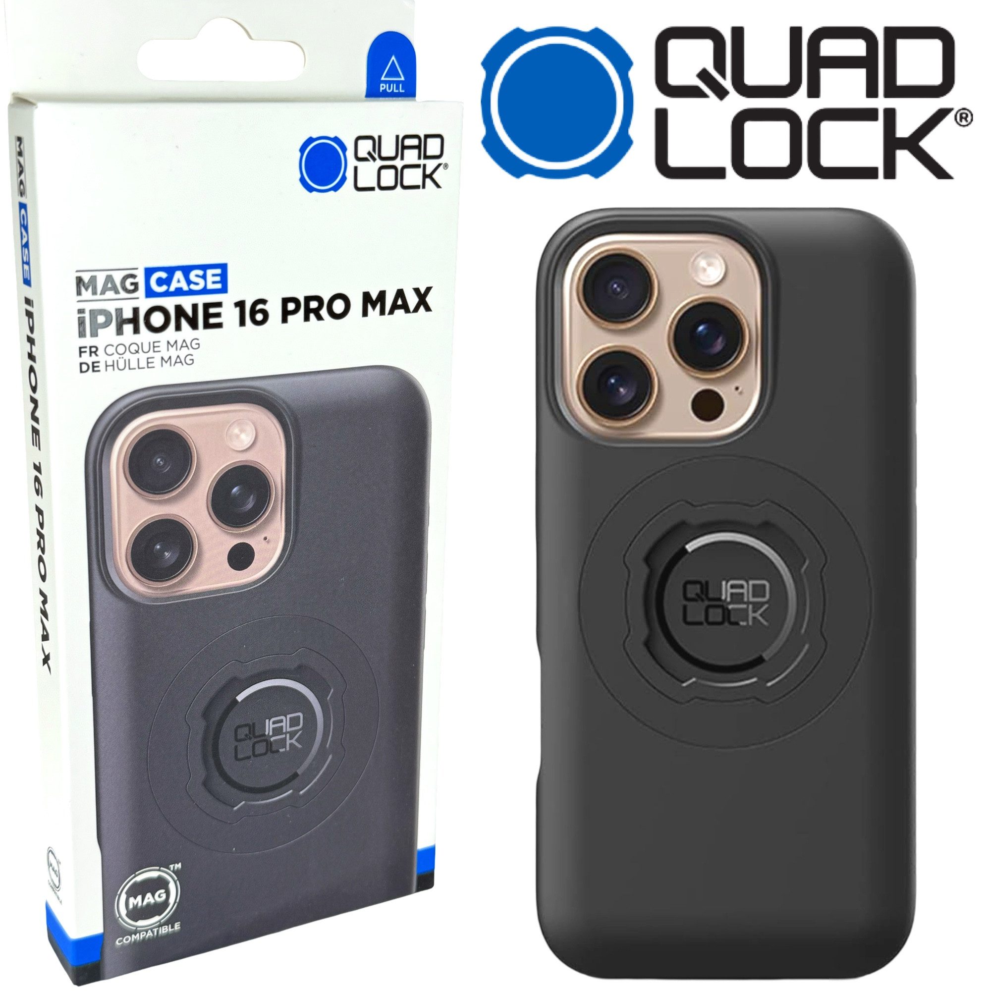 Quad Lock Handyhülle QUAD LOCK MAG Case Handy Schutz Hülle passend für iPhone 16 Pro Max