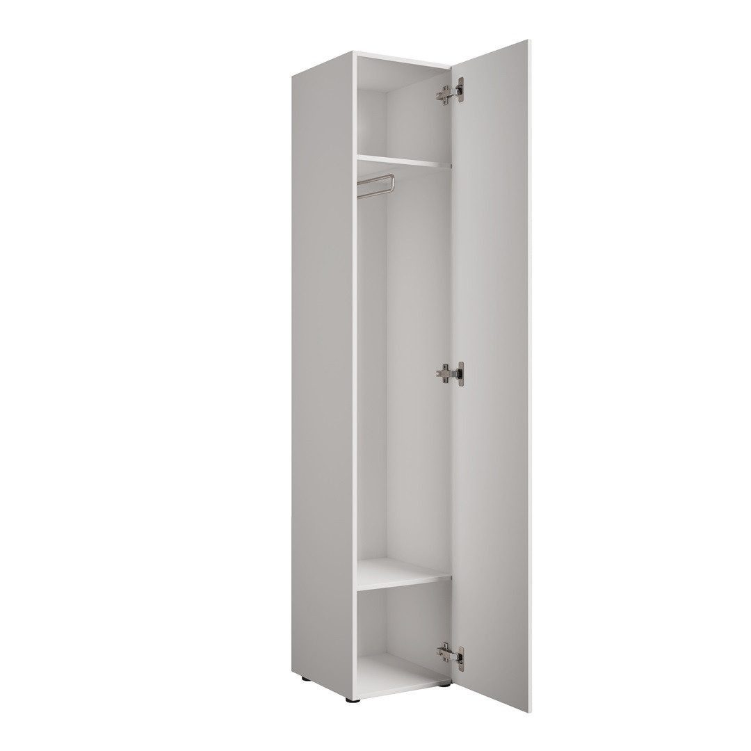 Beautysofa Garderobenschrank mit einer Tür MARGARET IV (passt perfekt in jeden Raum, in zwei Breiten zur Auswahl: 40cm oder 60cm) mit hoher Funktionalität und einer Kleiderstange