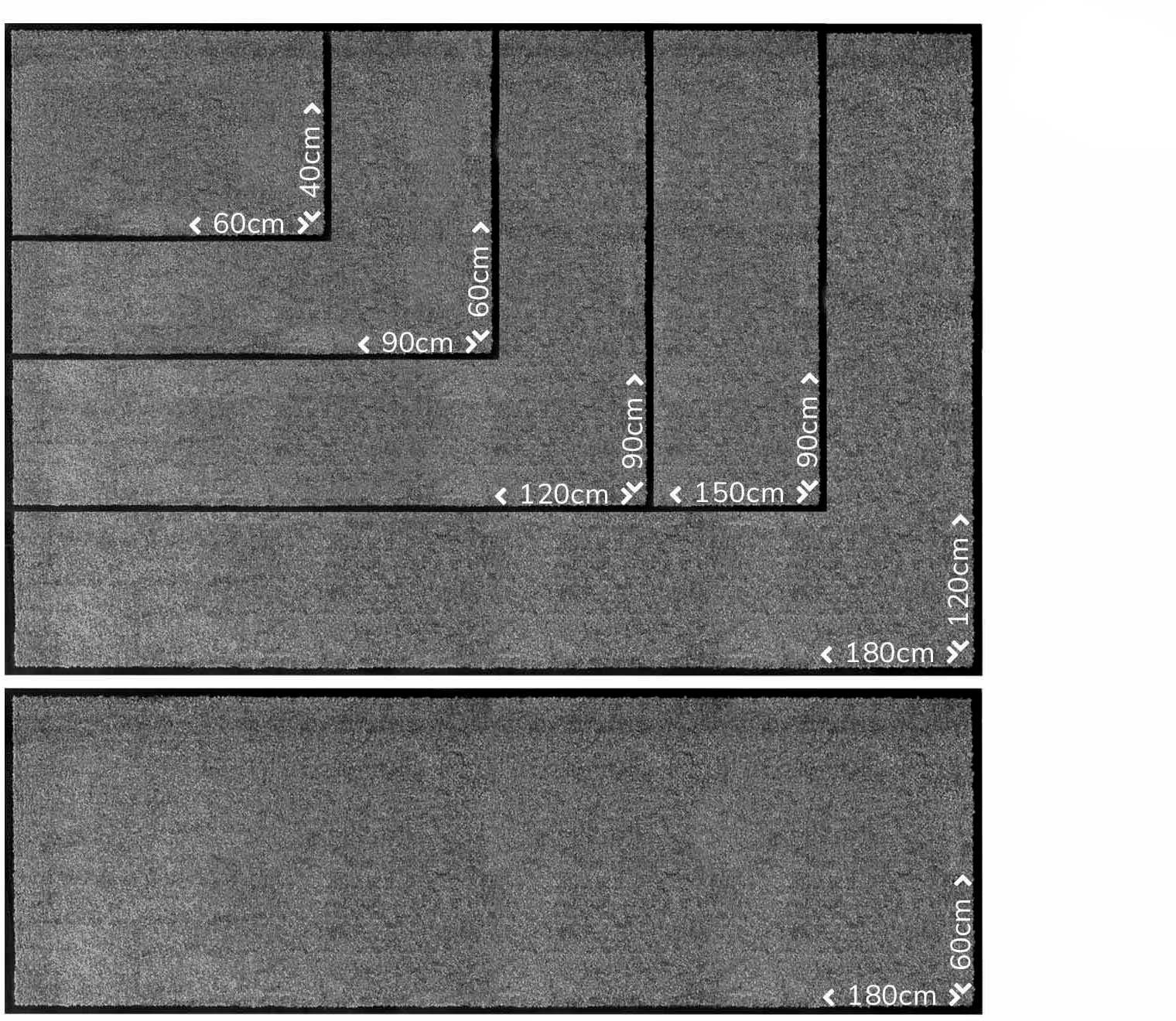 Uni-Farben, Schmutzfangmatte Schmutzfangmatte, PRO, mm, anthrazit Fußmatte UV-beständig, Textil, Höhe: CLEAN waschbar 8 Primaflor-Ideen in rechteckig,