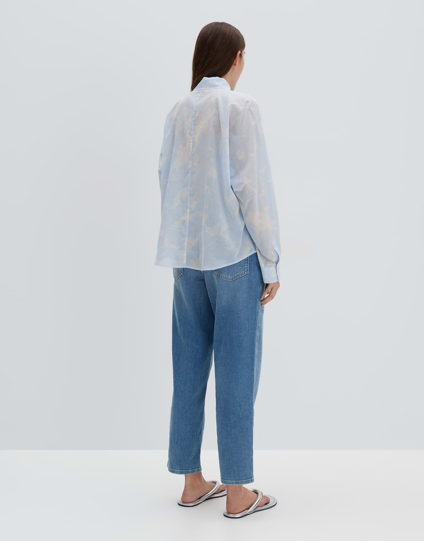 someday Langarmbluse ZARINE NATURE aus leichtem cotton voile