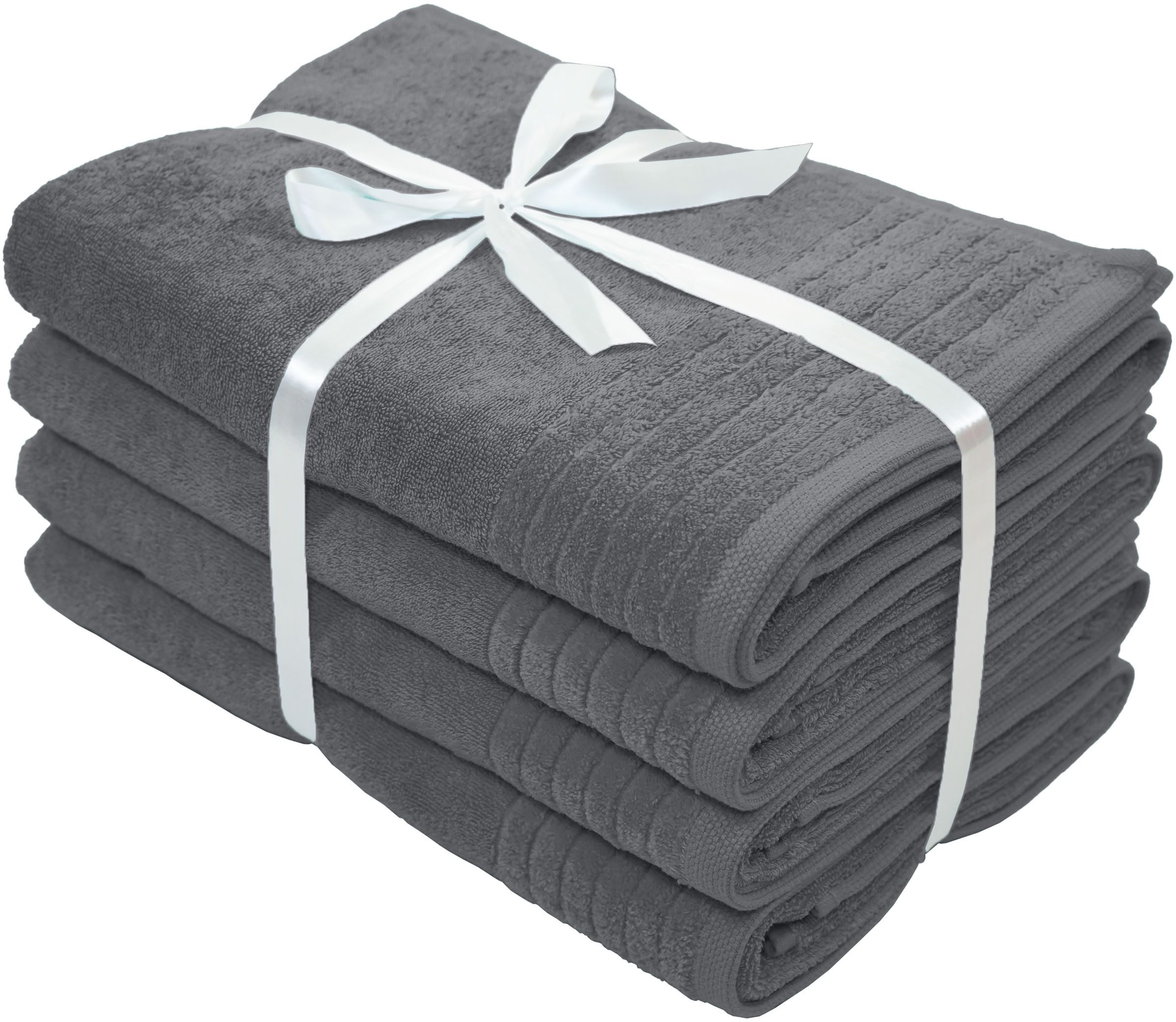 OTTO home Duschtücher Sanremo Premium, Premium Handtücher, 600 gr/m², 70x140cm, Frottier (Set, 4-St), mit Bordüre, flauschig und weich, dicke Qualität, 5 Jahre  – Bild 3 von 5