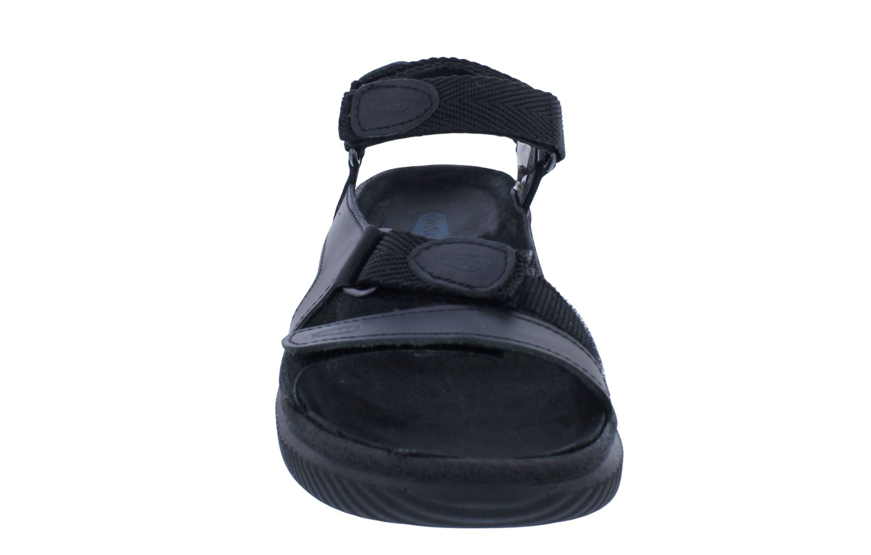 WOLKY Wolky Sandale Energy Lady 0071050-000, Fettnubukleder, Schwarz, Klettv Sandale