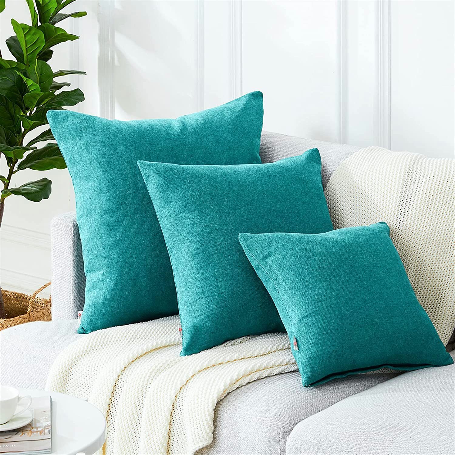 Roseninsel Dekokissen Chenille Kissenbezug & Innenkissen günstig online kaufen
