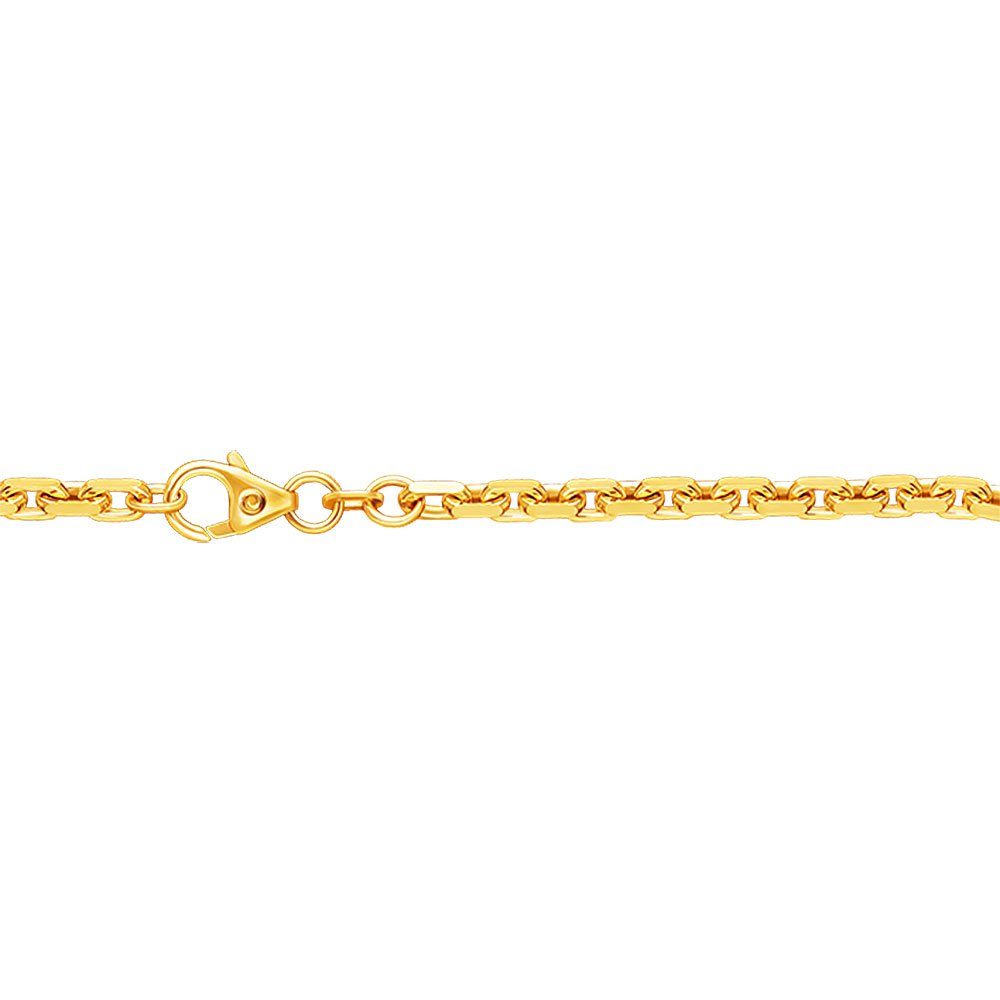 HOPLO Goldarmband Ankerkette diamantiert Länge 21cm - Breite 3,8mm - 333-8 Karat Gold