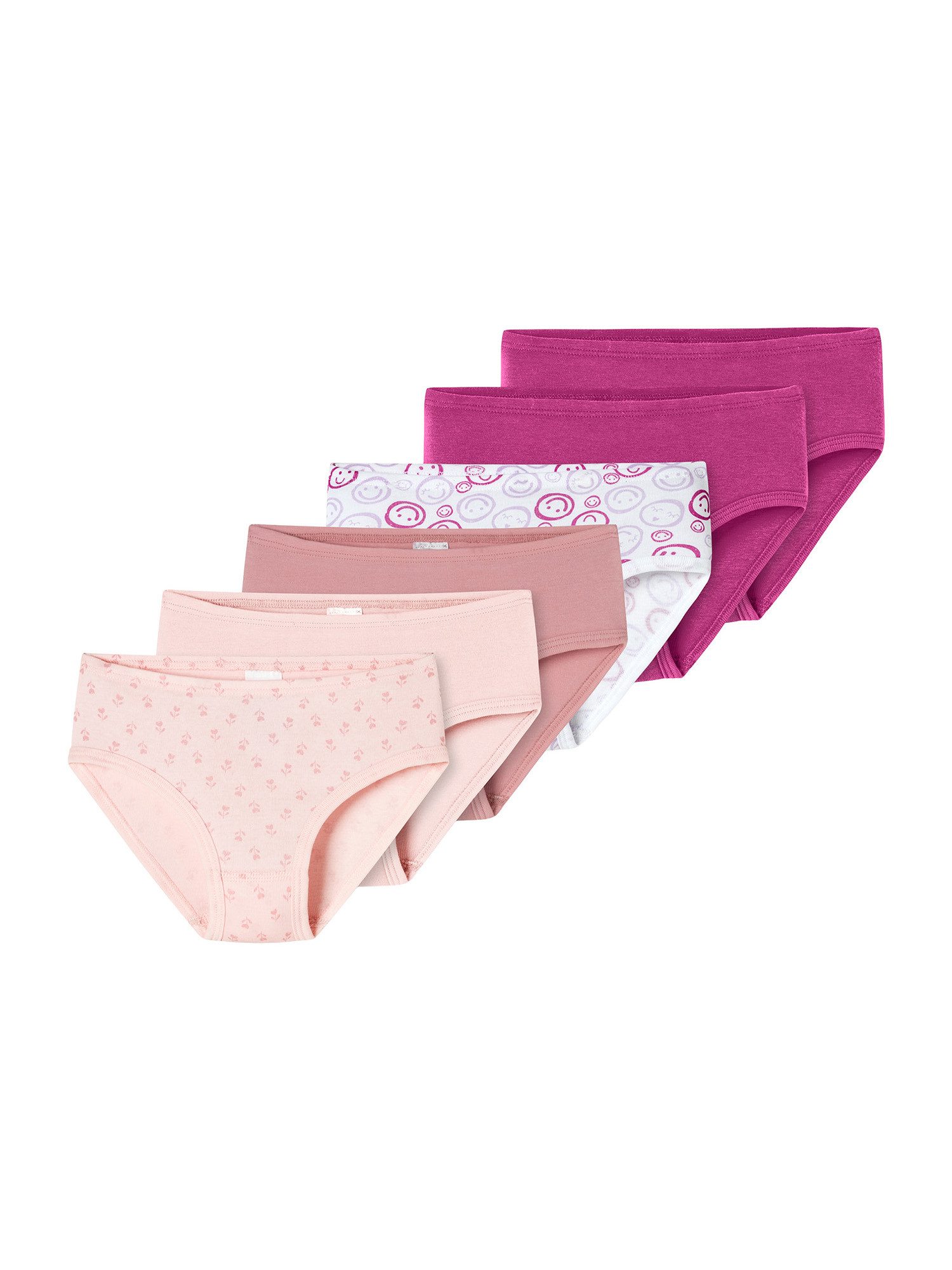 Schiesser Slip Fine Rib Multi (6-St) Unterhose, Basic Slip, Slip
