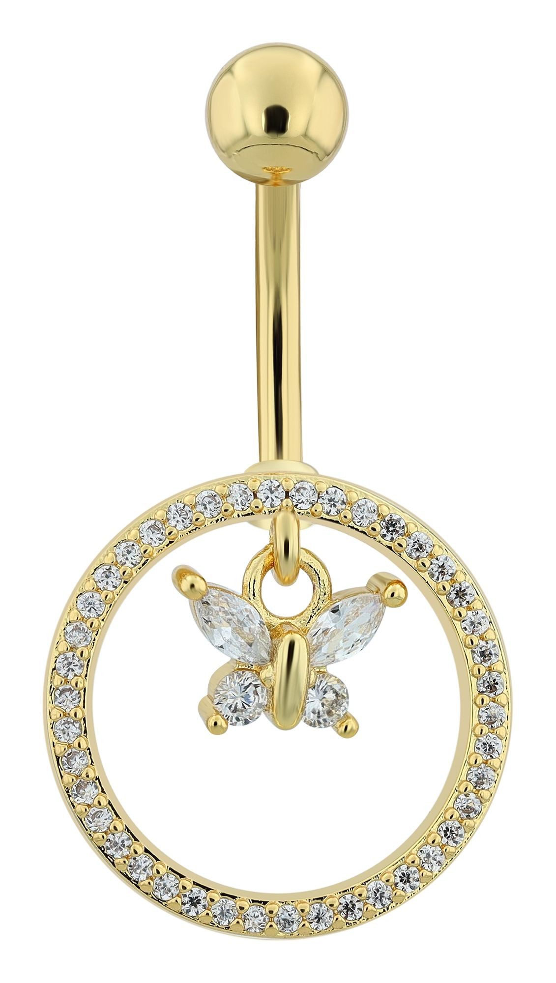 AKZENT Bauchnabelpiercing Lugia Edelstahl gold günstig online kaufen