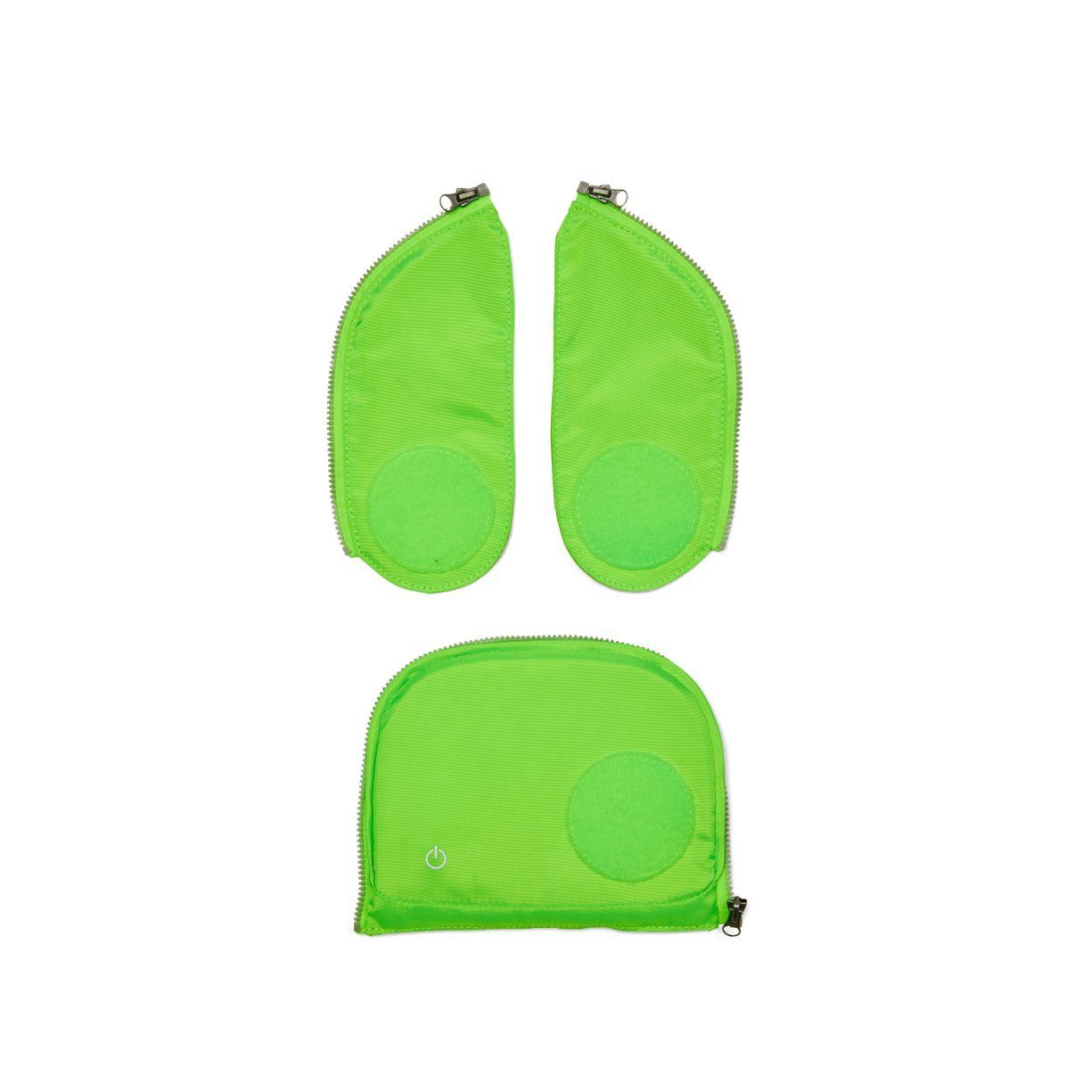 ergobag Schulranzen ergobag Fluo LED Zip Set Grün