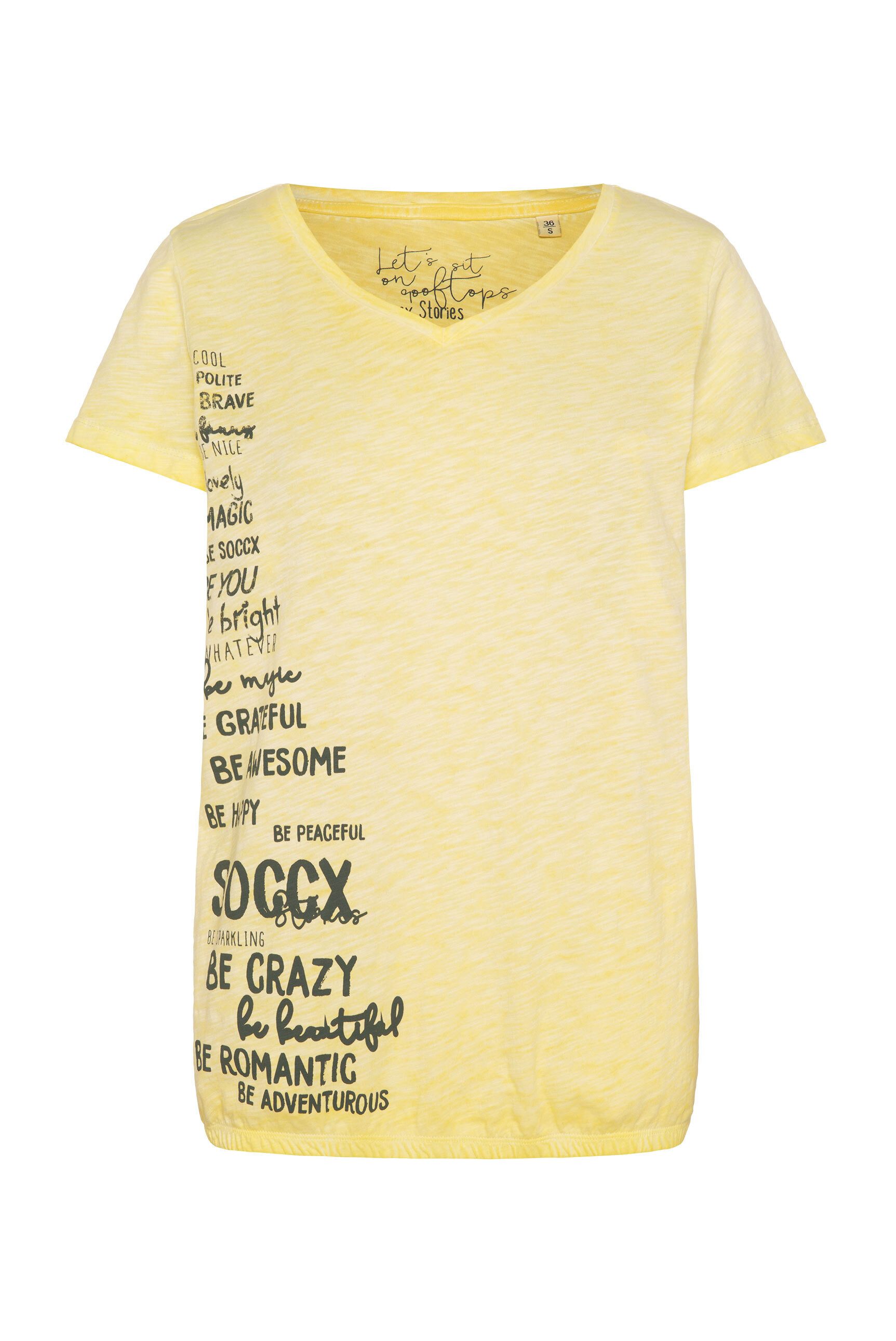SOCCX V-Shirt, mit Gummizug im Saum günstig online kaufen