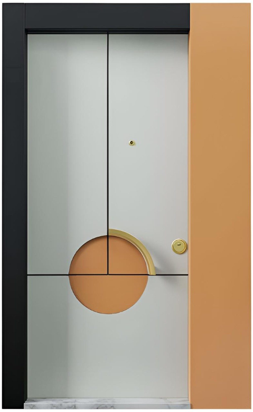 JVmoebel Haustür Hellgraue Eingangstür Exklusive Haustür für Wohnungen, Made in Europa