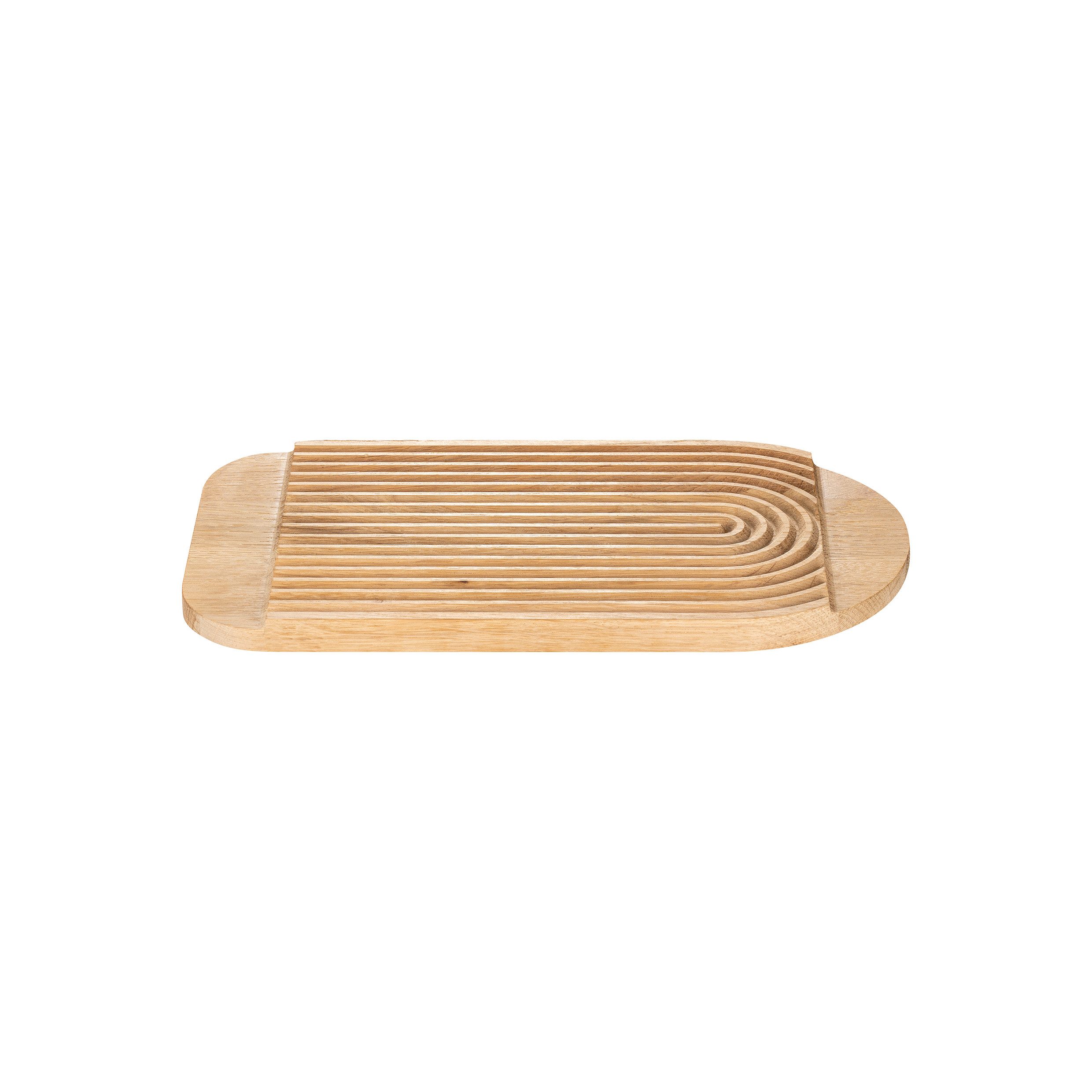 blomus Schneidebrett -ZEN- Servierbrett, Küchenbrett: Modernes Holzdesign, (1-St), Eichenholz, Geometrische Form, Beidseitige Verwendung