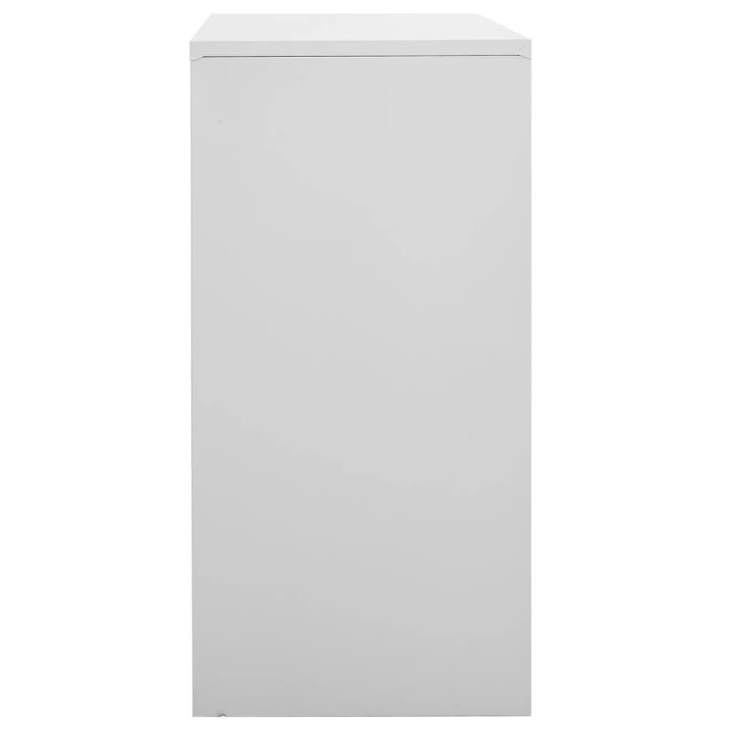 vidaXL Schranksystem Schließfachschränke 2 Stk. Hellgrau 90x45x92,5 cm Stahl (2-St)