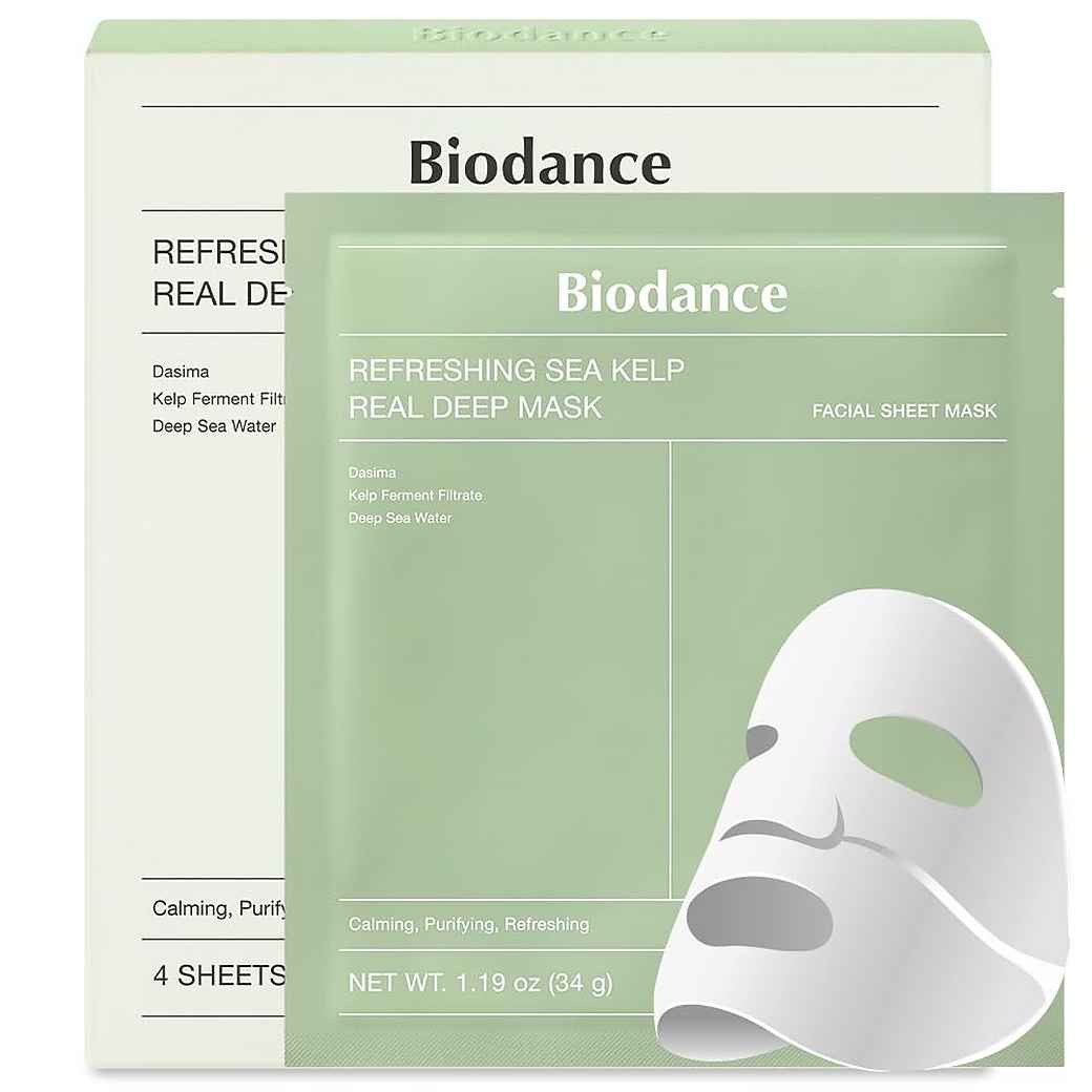 Biodance Gesichtsmasken-Set Biodance Refreshing Sea Kelp Real Deep Mask 4 Stück