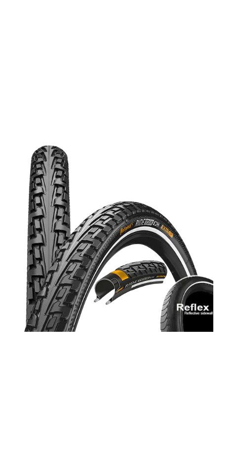 Fahrradreifen Continental Reifen Ride Tour 27x1.45" 37-635 schwarz Reflex E-25 Draht