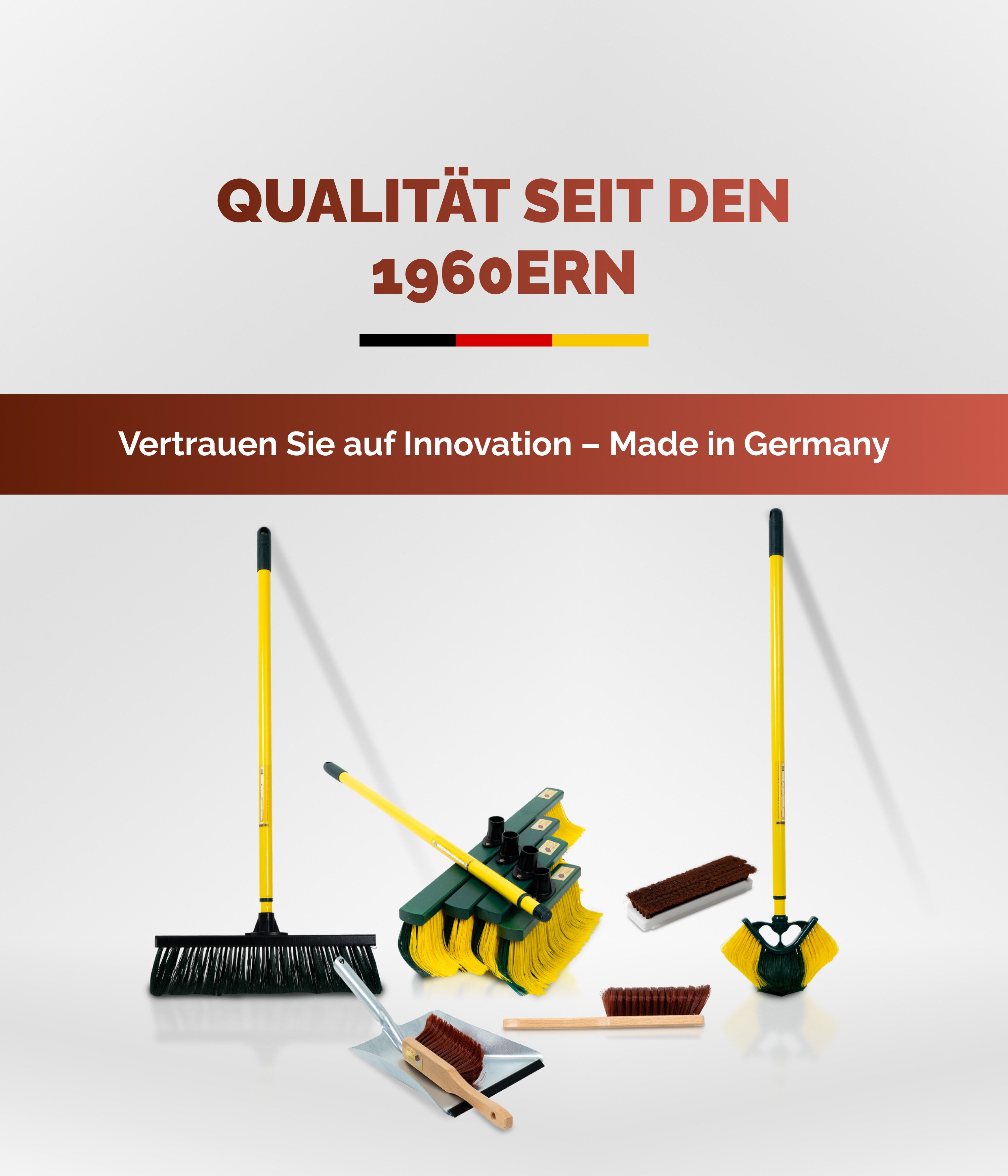 Fritze® Teppichkehrer Krallenbesen Haushalt 30 cm - Vielseitiger Indoorbesen, Teppiche, Abstreicher, alle Indoorbereiche, (Besen inkl. Stiel, 2-teilig), Innovat – Bild 5 von 5