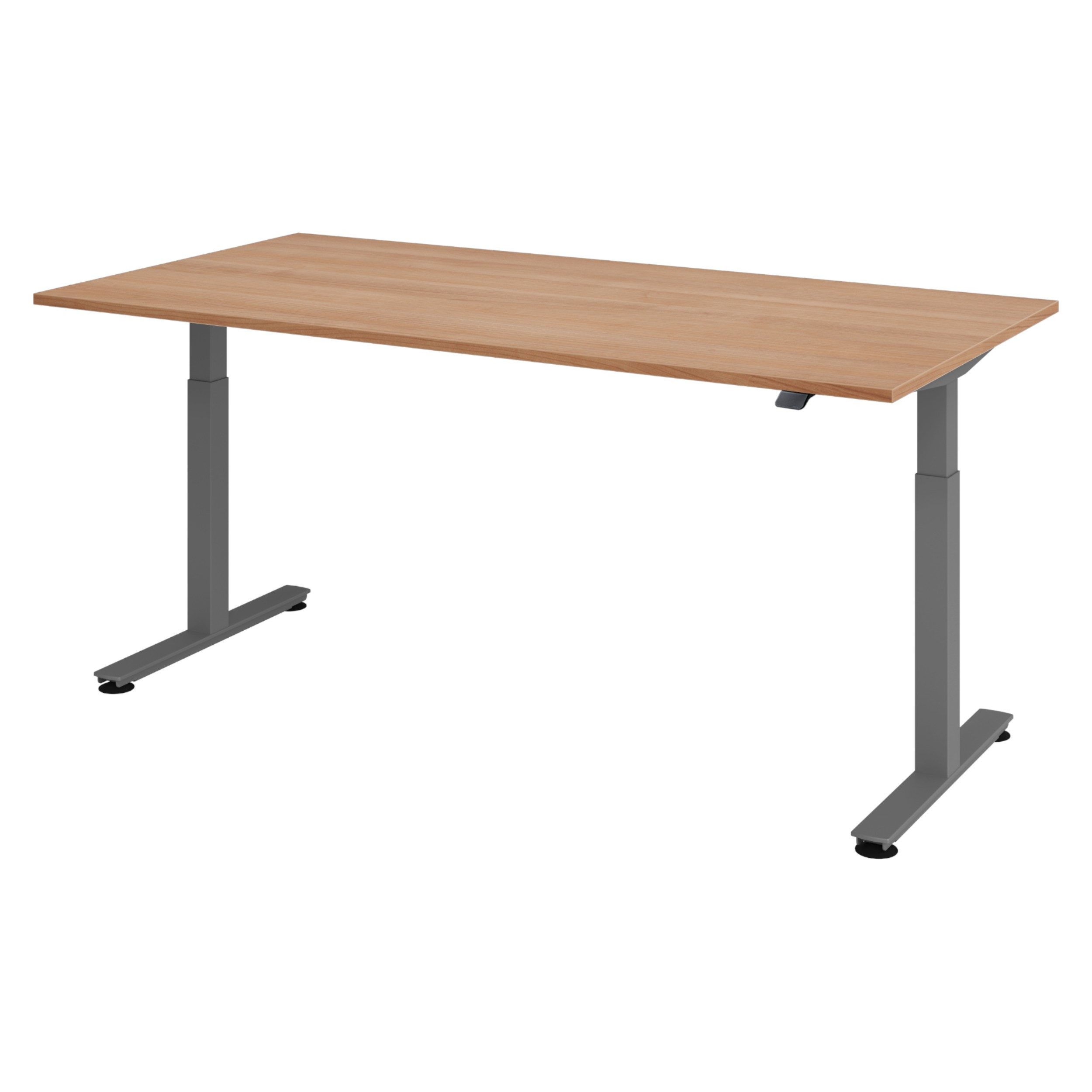 bümö Schreibtisch XMST-Serie, Rechteck: 200 x 100 cm - Dekor: Nussbaum