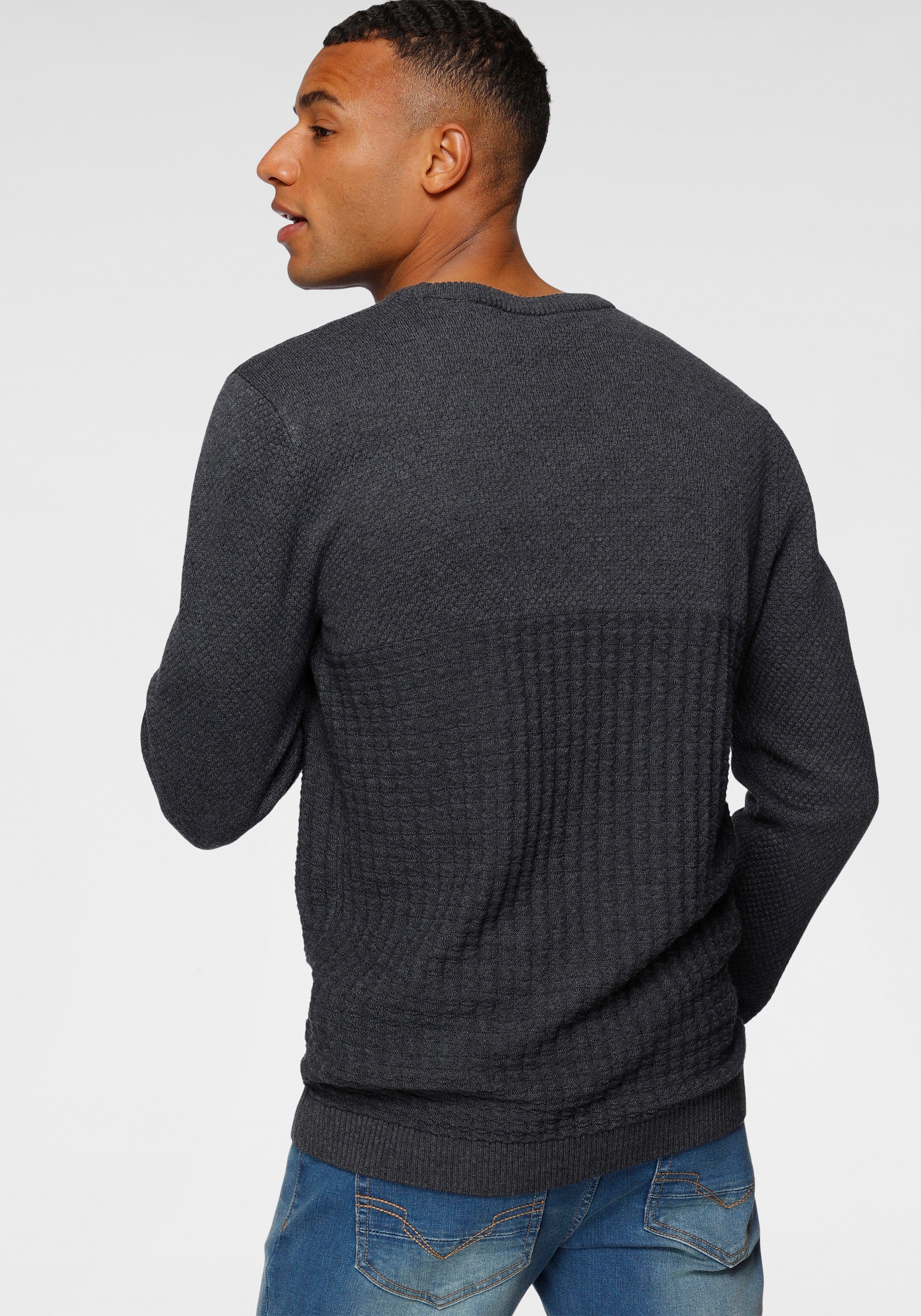 Bruno Banani Strickpullover mit modischer Struktur günstig online kaufen