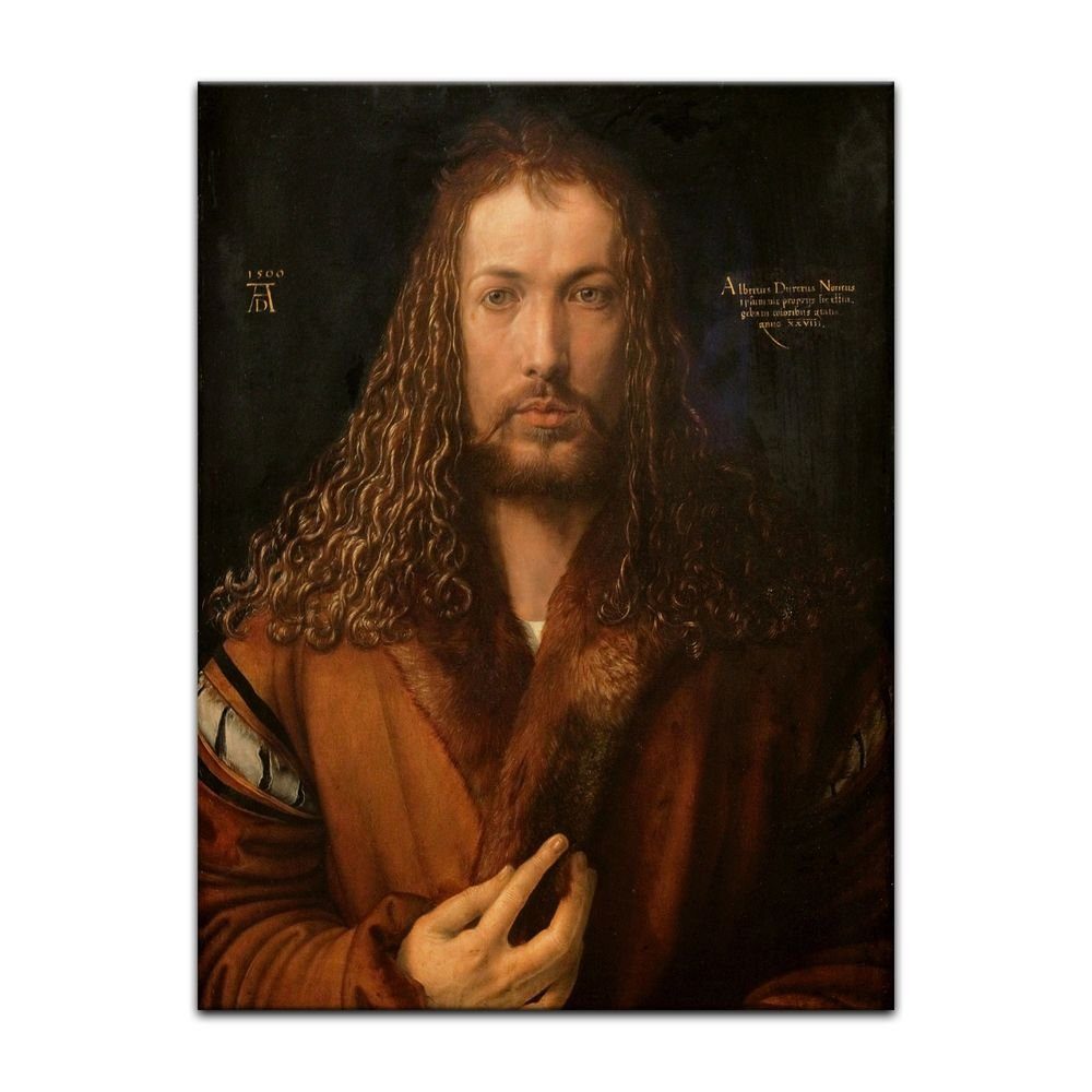 Bilderdepot24 Leinwandbild Alte Meister - Albrecht Dürer - Selbstbildnis im Pelzrock, Menschen