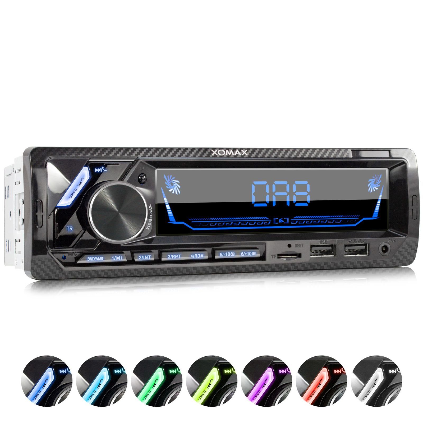 XOMAX XM-RD285 Autoradio DIN 2x AUX, SD, Bluetooth, USB, DAB+ 1 Autoradio mit plus