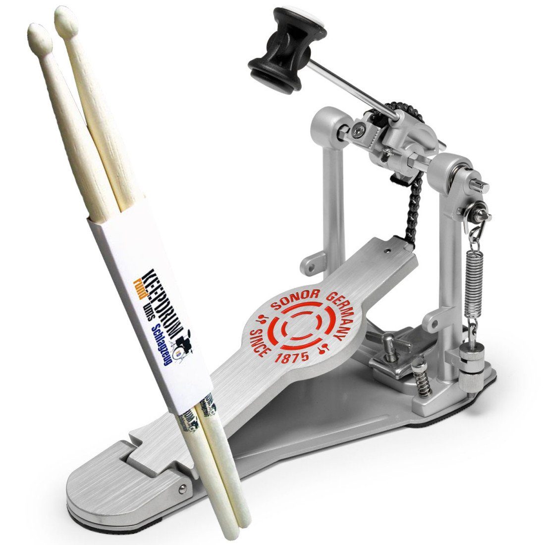 SONOR Schlagzeug Sonor Pedal SP 2000 mit Schlagzeugstöcken