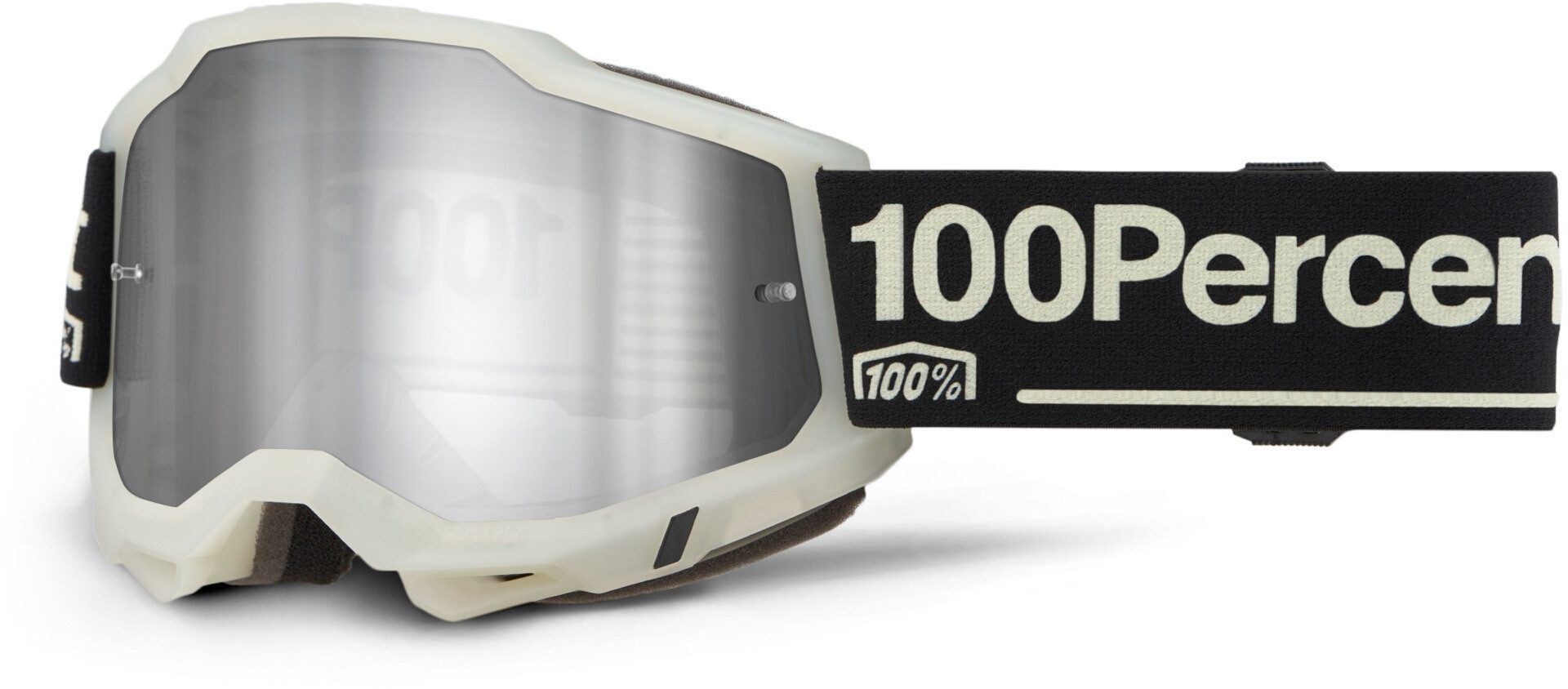 100% Motorradbrille Accuri II Glow Motocross Brille, Mit Band,Mit Logo auf dem Band,Verspiegelt