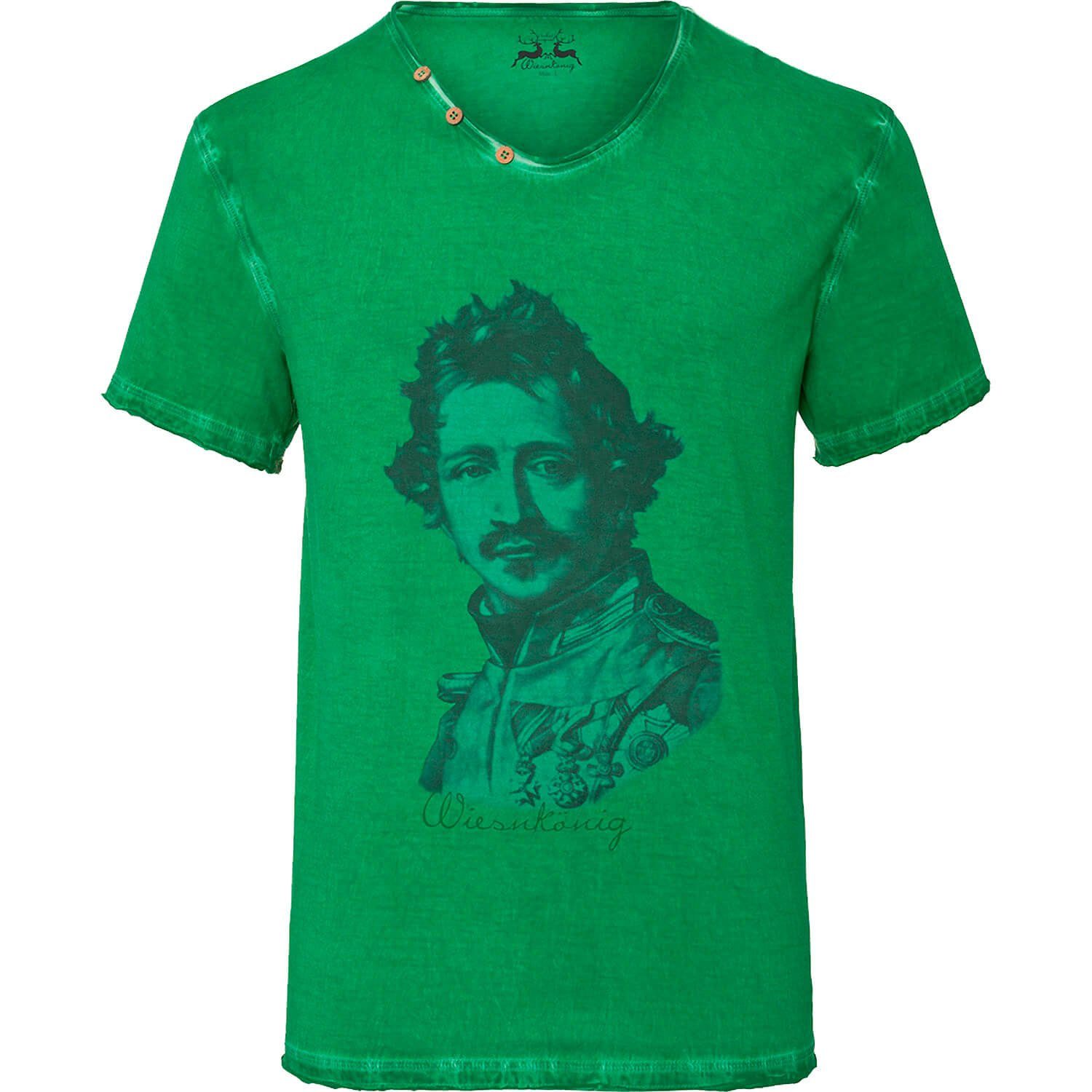 Wiesnkönig Trachtenshirt T-Shirt Ludwig Grün